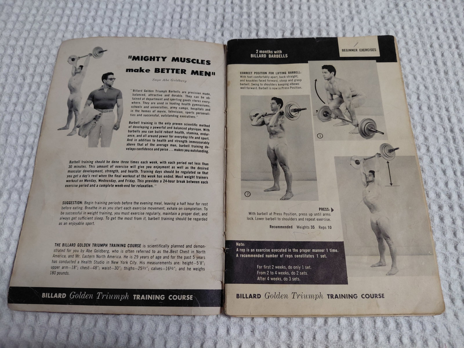 Mid Century Golden Triumph Training Course by Billiard Barbell Company / as seen - 3