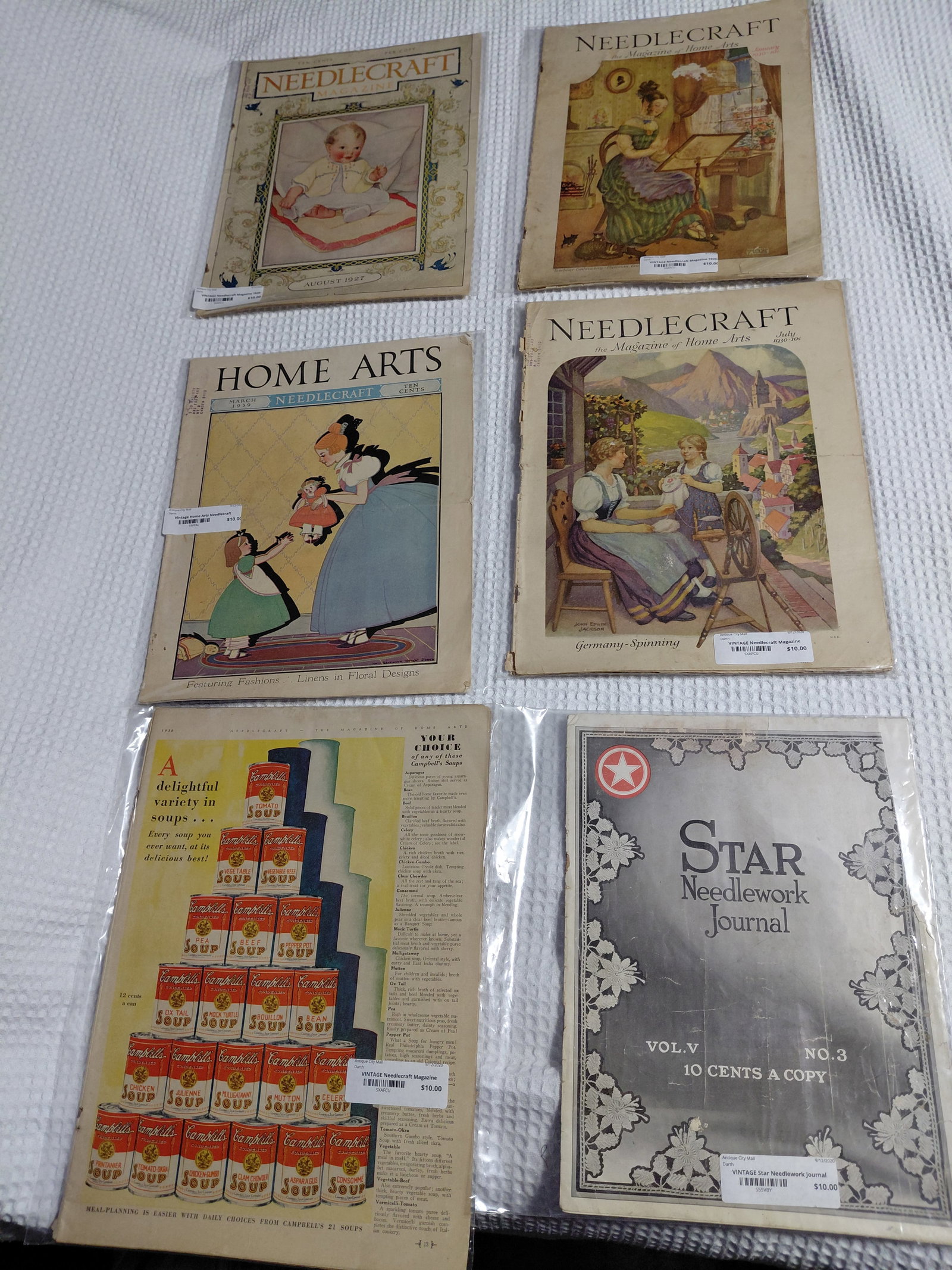 Lot of 6 Needlepoint Magazines 1920s to 1930s (1 of 7)