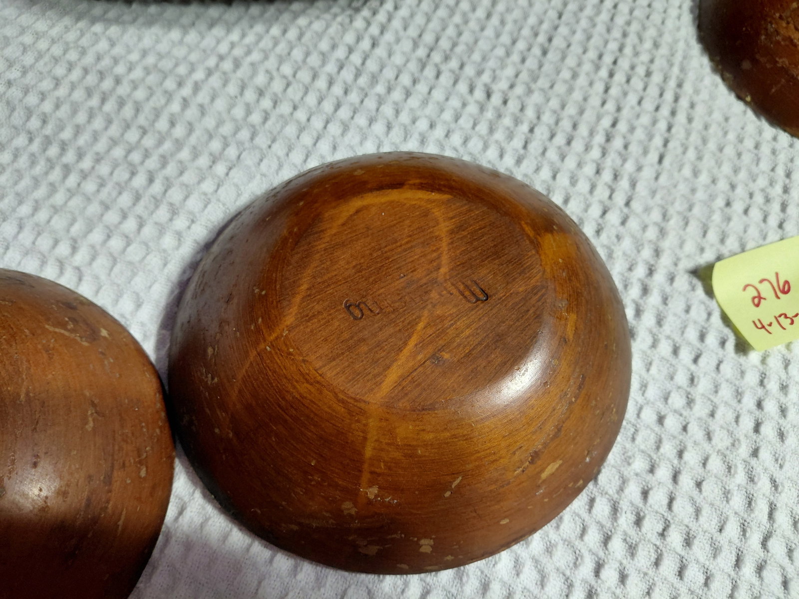 Rare Vintage Munising Primitive Wood Bowl Set / as seen - 7