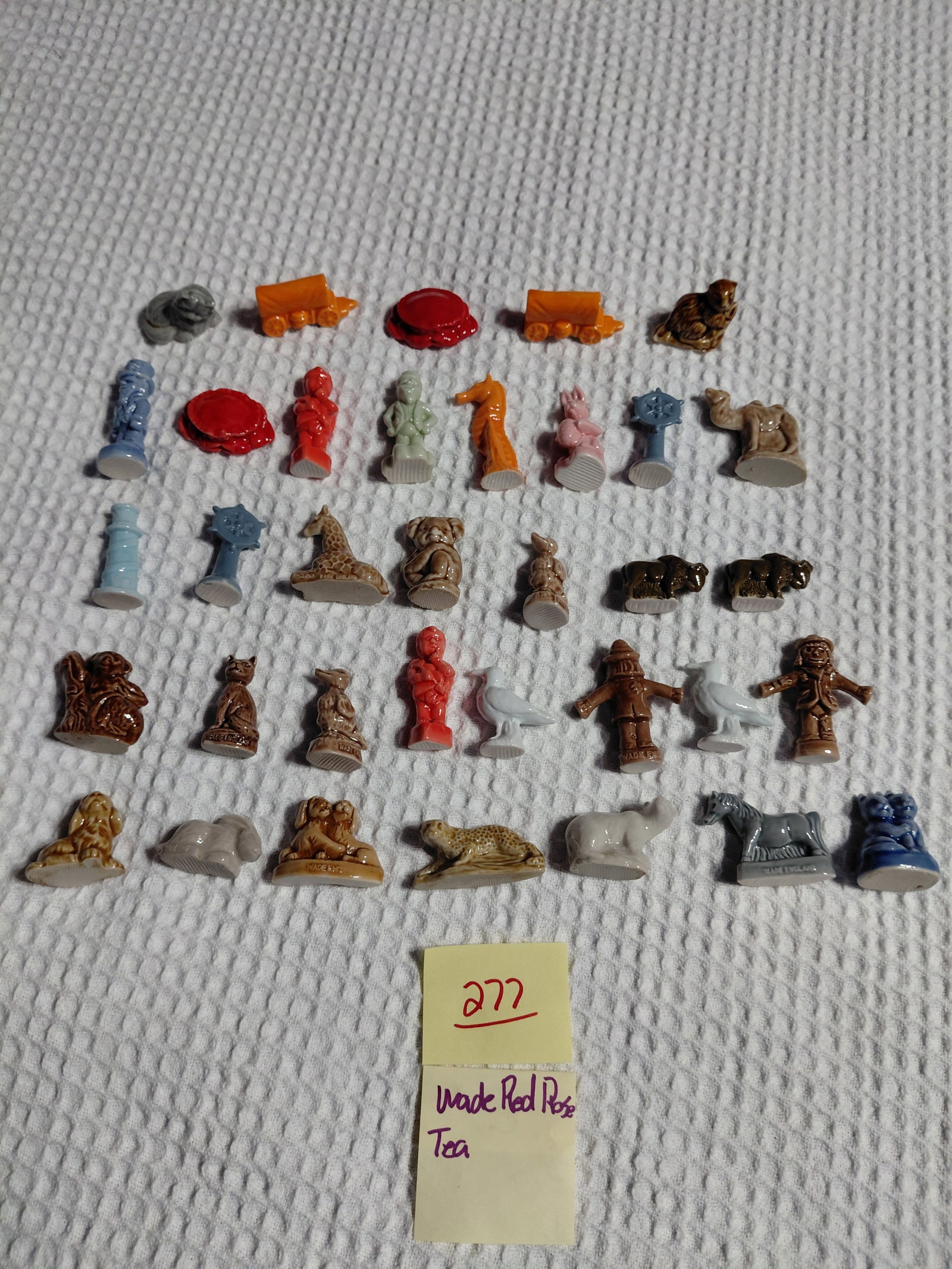 Large Lot of Vintage Wade Rose Tea Pottery Figurines - 2