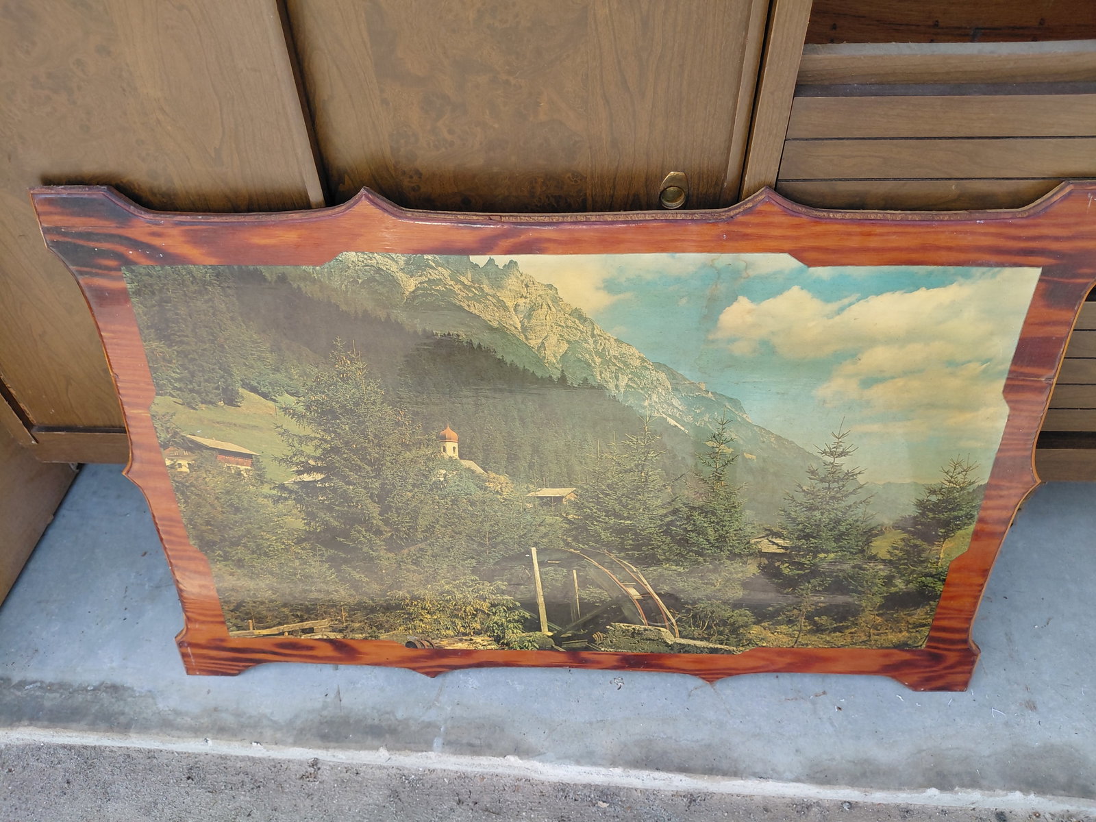 Vintage 1970s Rustic Wood Art Piece / as seen: Vintage 1970s Rustic Wood Art Piece / as seen