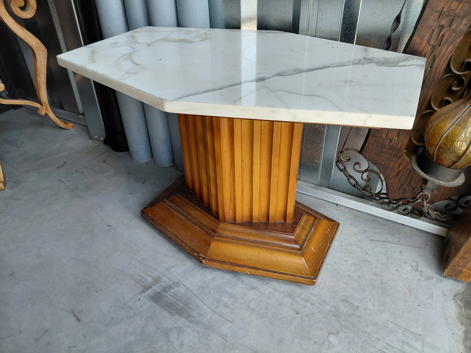 Vintage Mid Century Marble Top Table (1 of 5)