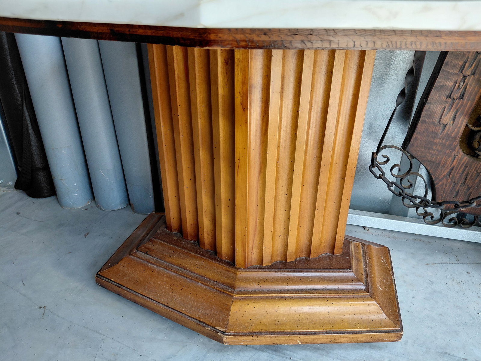 Vintage Mid Century Marble Top Table - 4