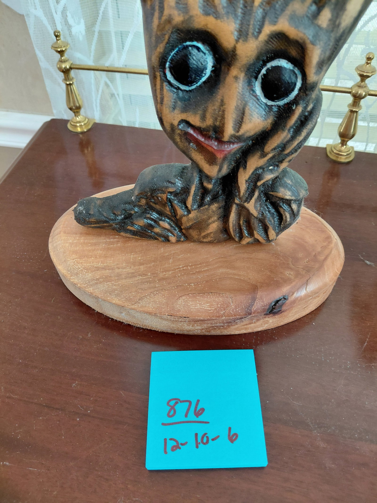 Marvel Comics Groot Carved Wood Statue on base - 2