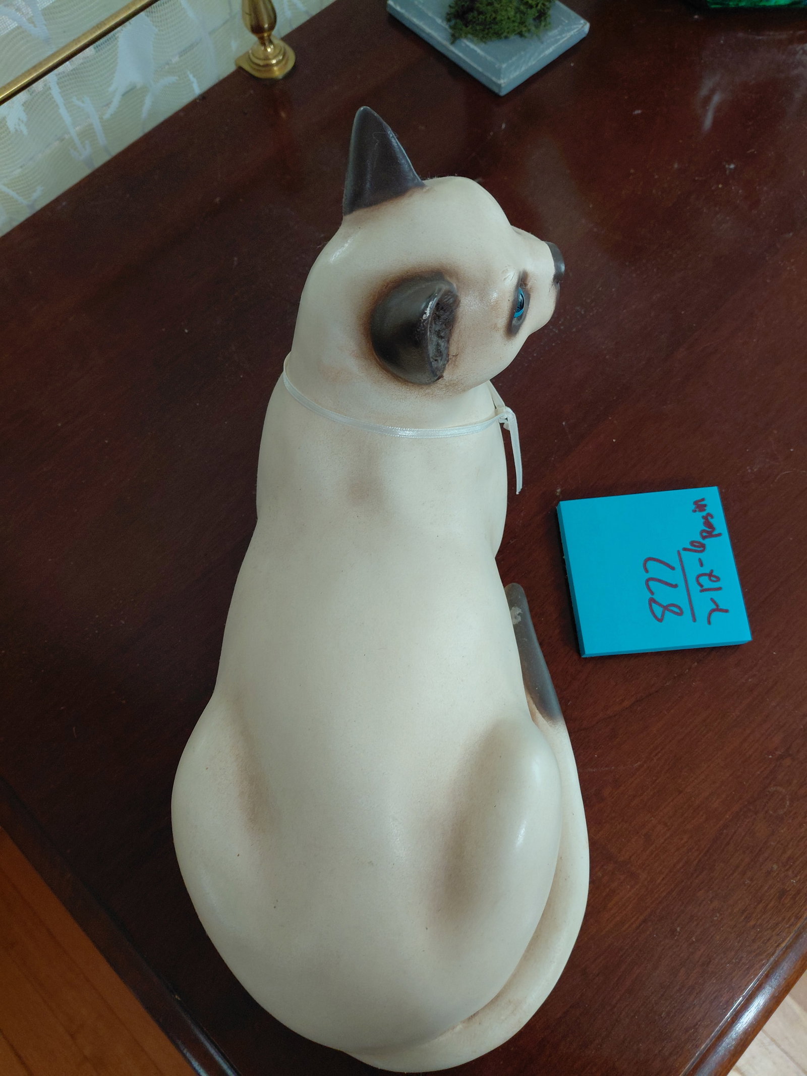 Large Siamese Cat Statue / Resin - 4