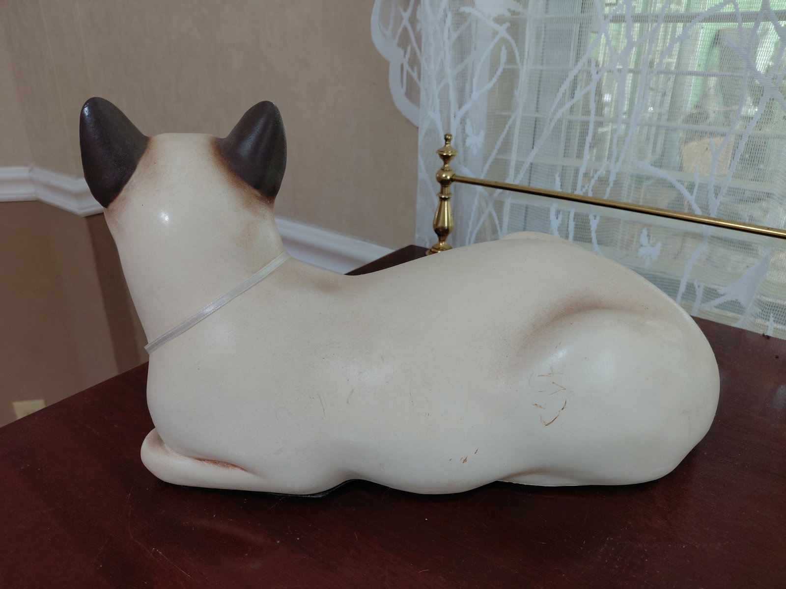 Large Siamese Cat Statue / Resin - 5