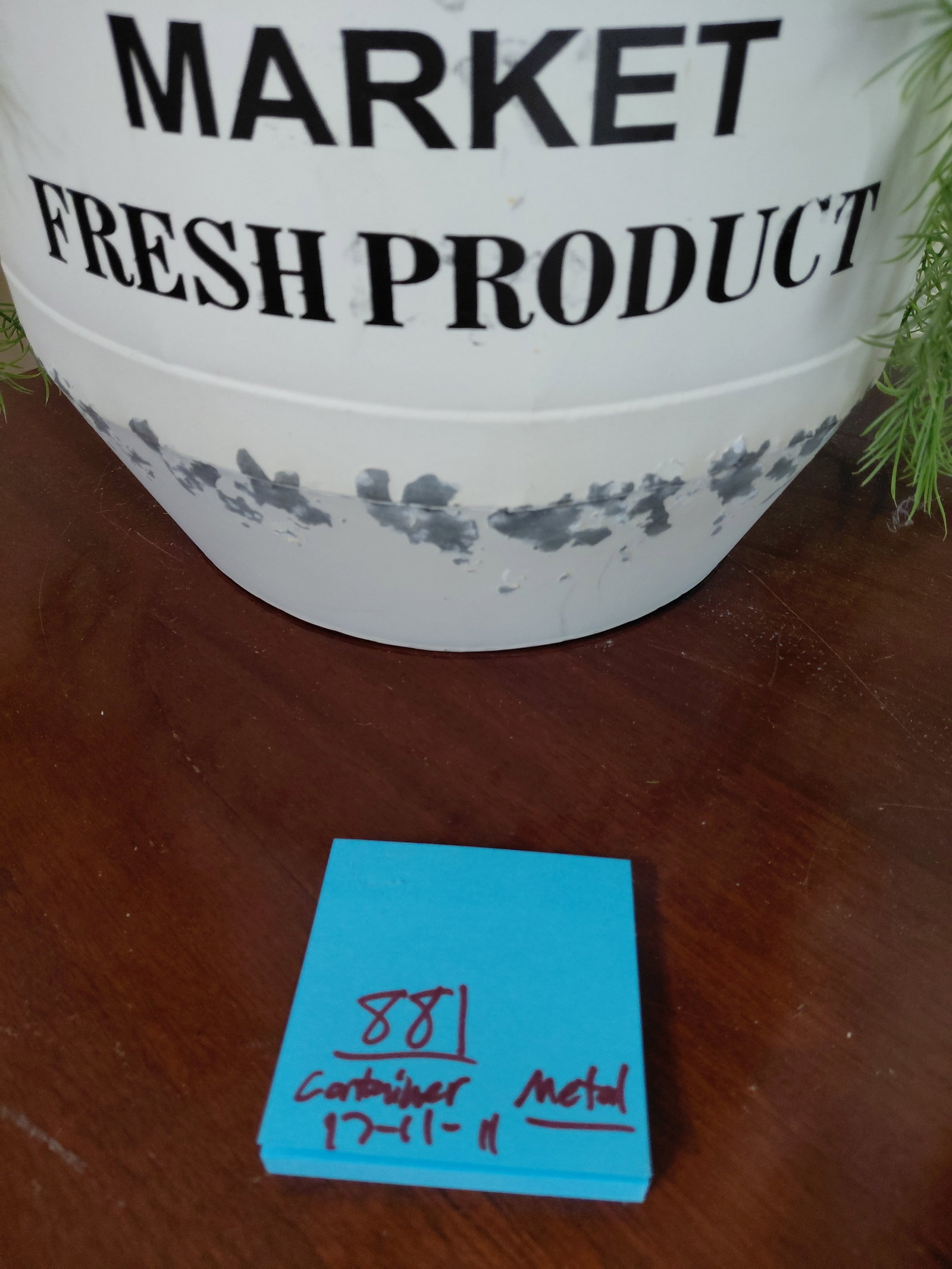 Metal Farmers Market Barrel with Greenery and Bird D?cor - 2
