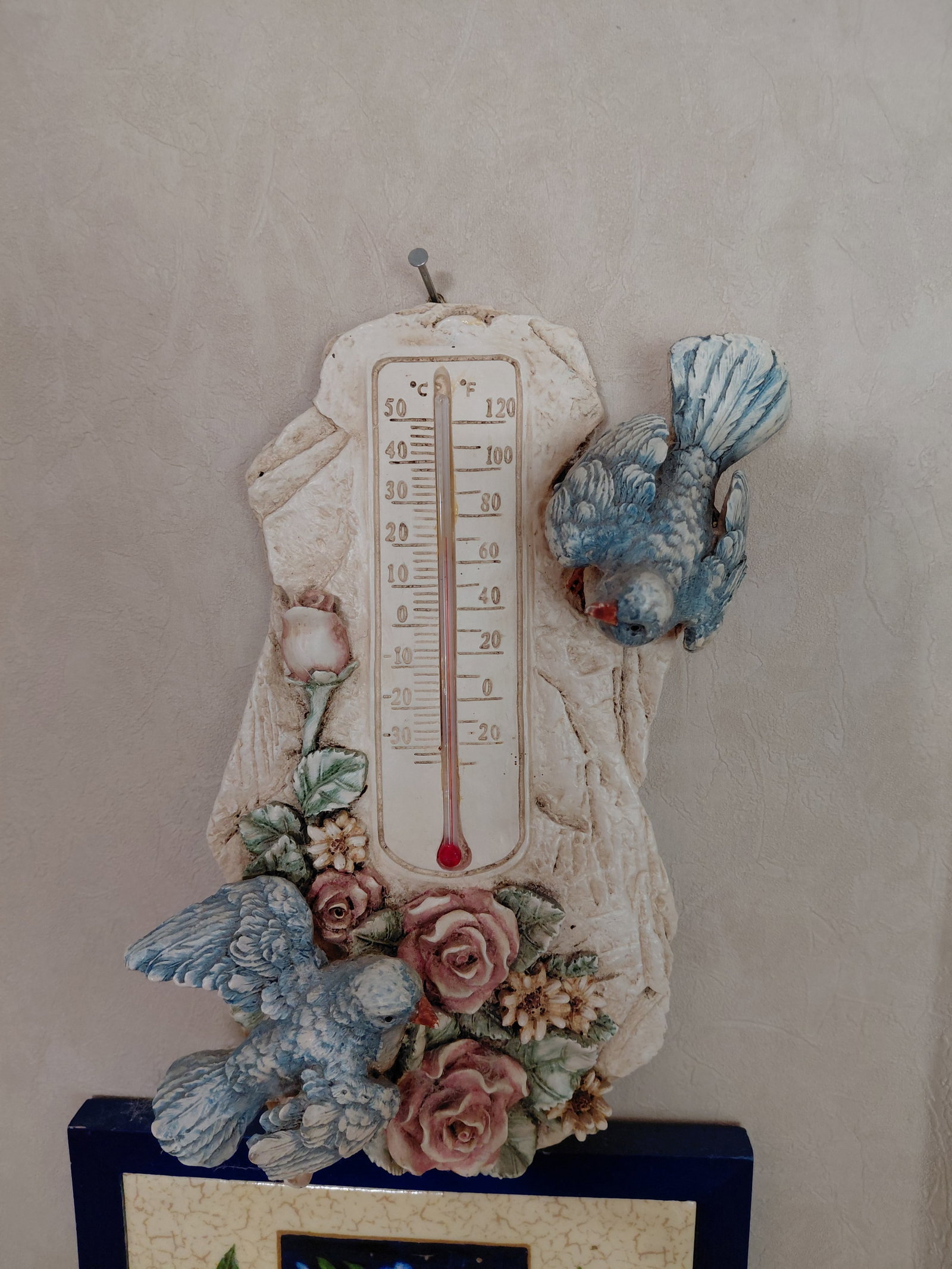 Lot of Bird Decoration / Clock untested with damage on back as seen - 3