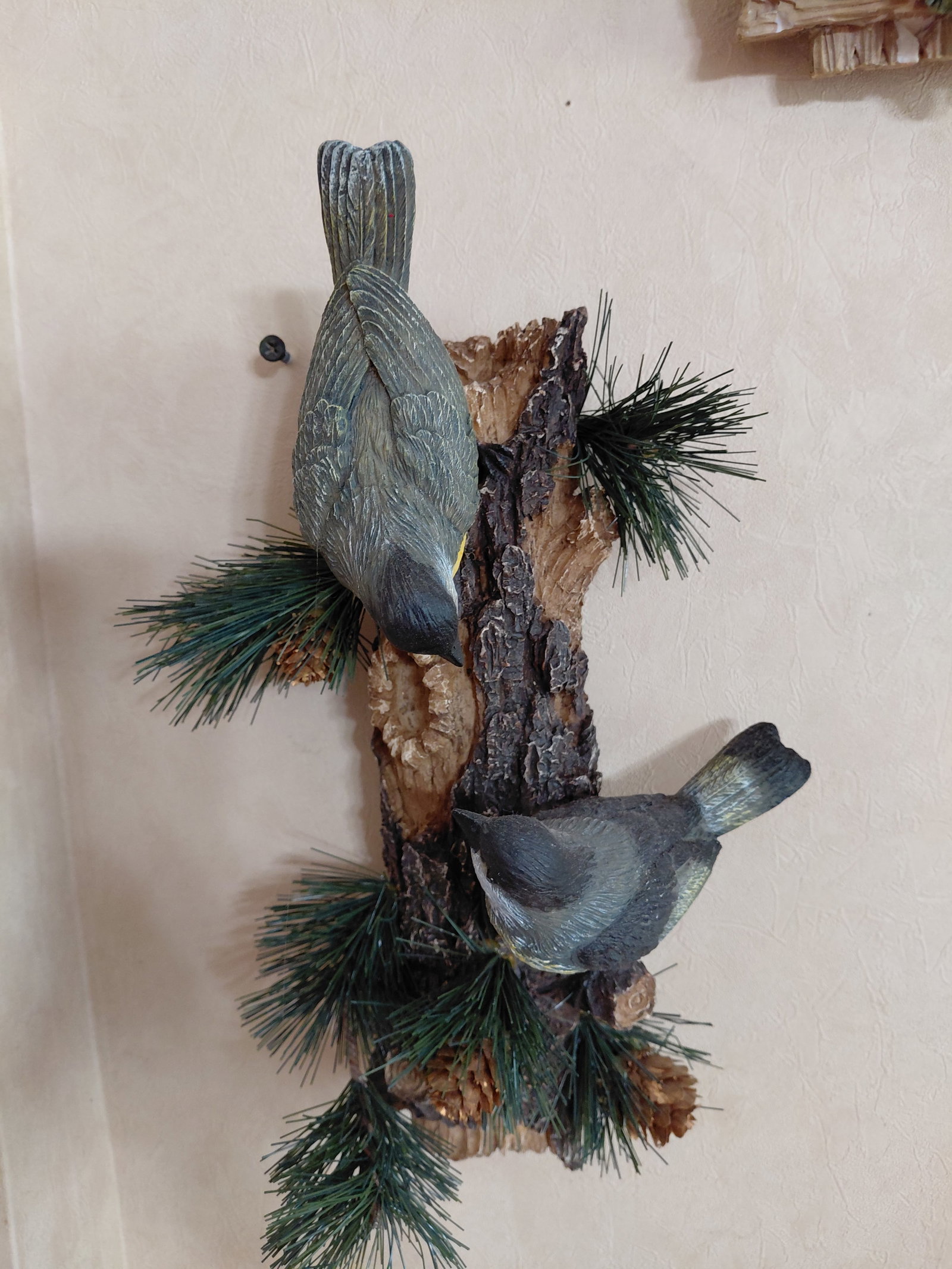 Lot of Bird Decoration / Clock untested with damage on back as seen - 5