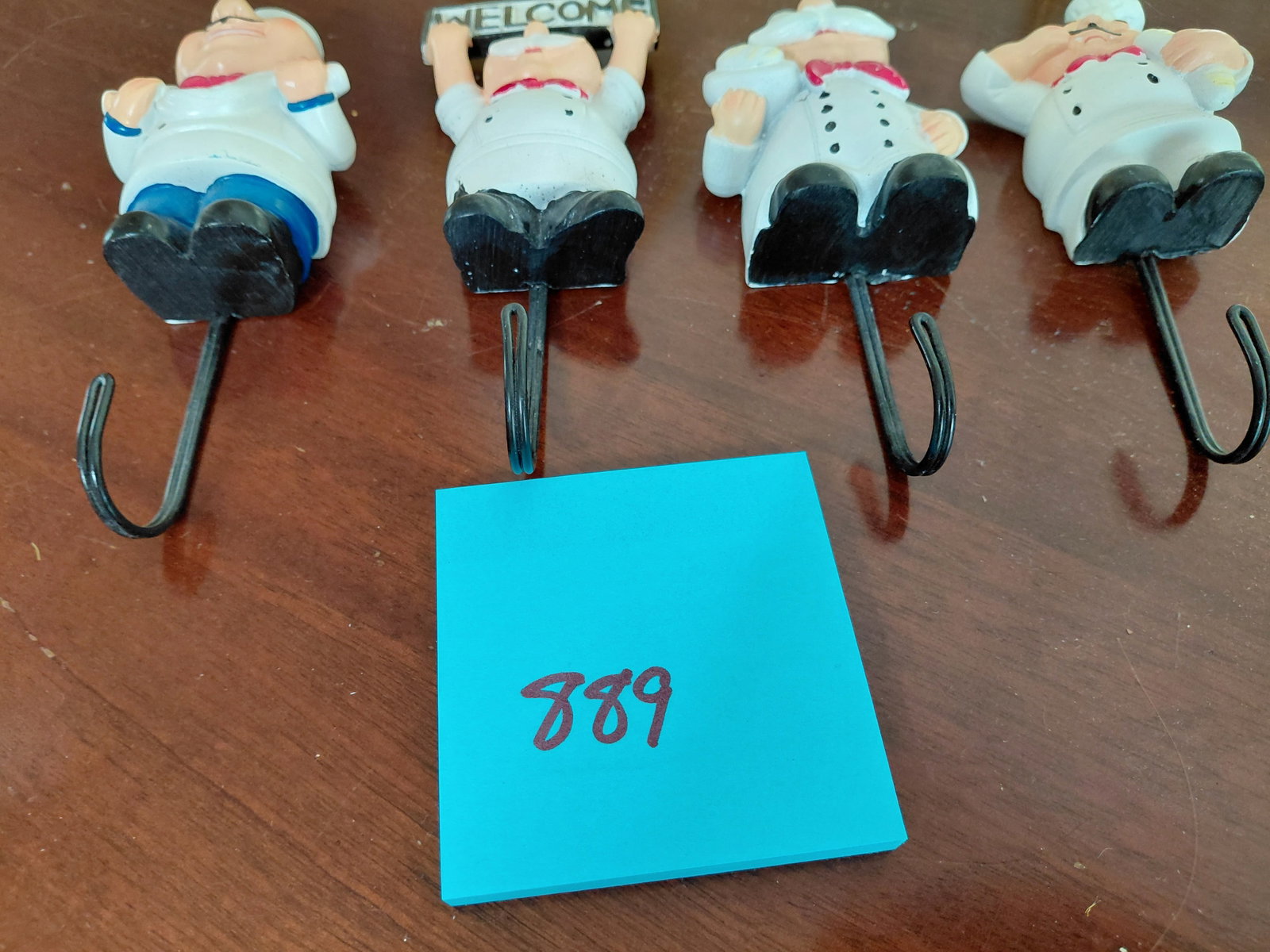 Lot of Chef Hooks and Metal Clock / Untested - 2