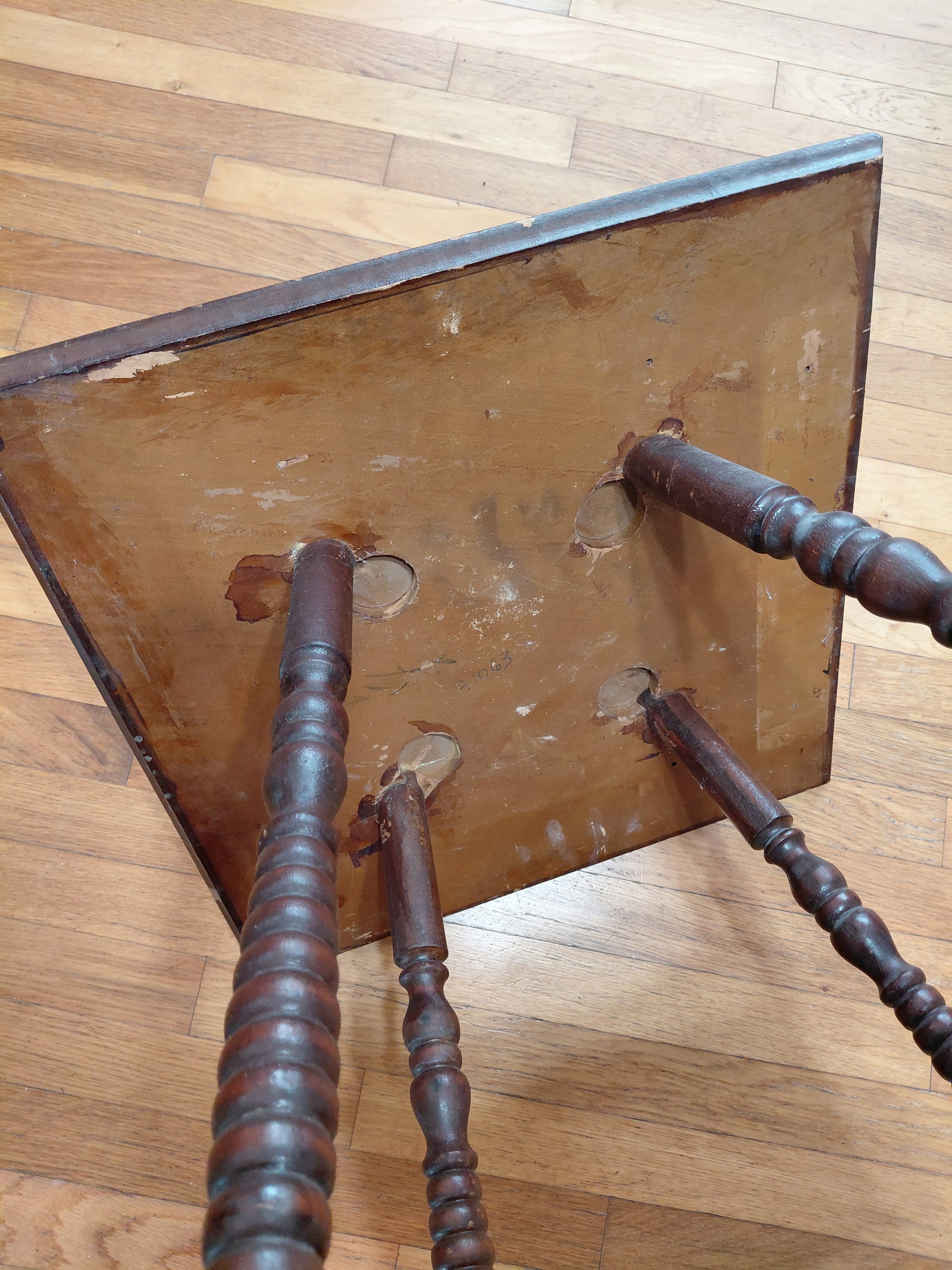 Vintage Oak Parlor Plant Stand / Needs refinished as seen - 7