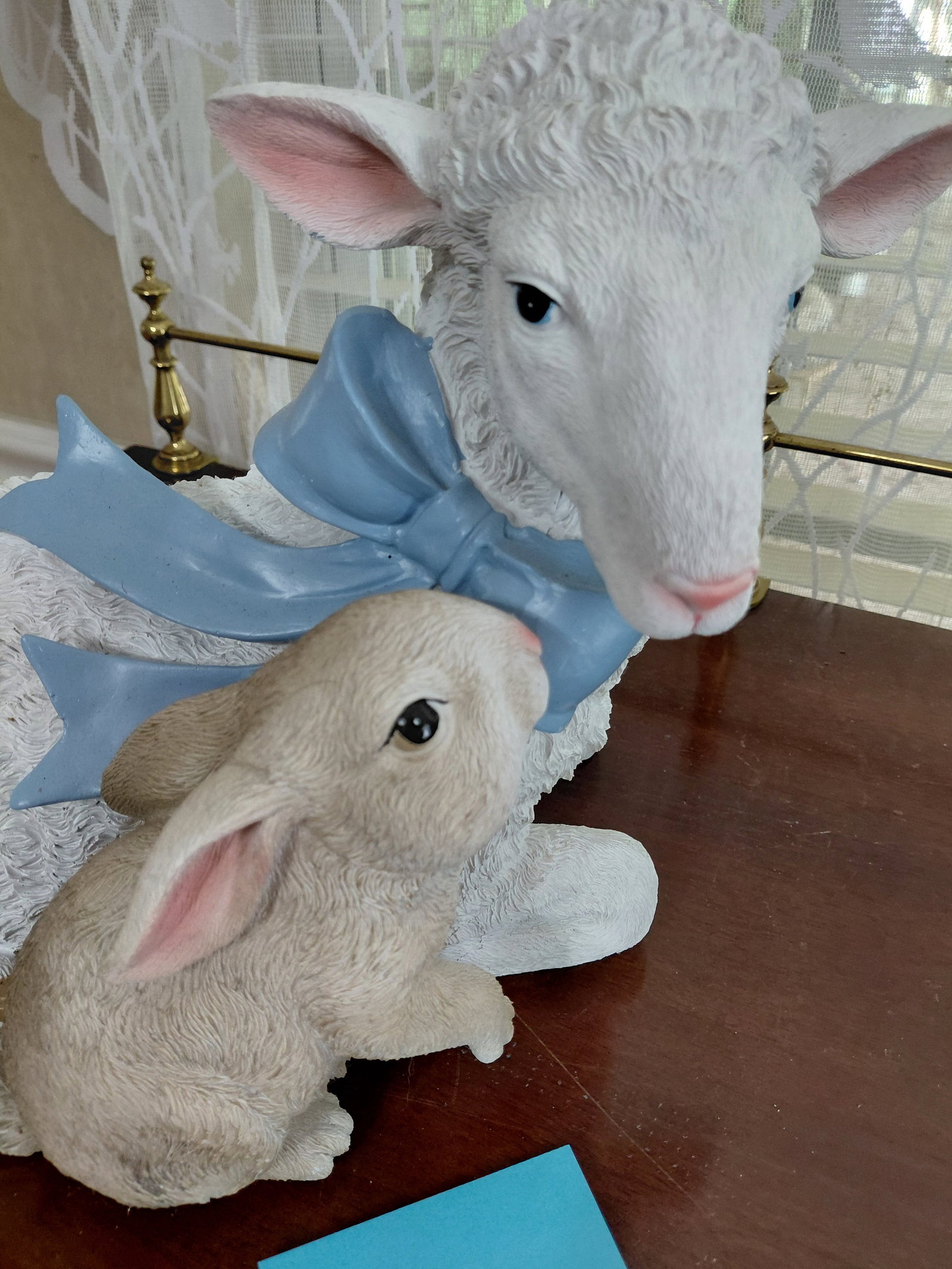Lamb & Bunny Rabbit Statue - 3
