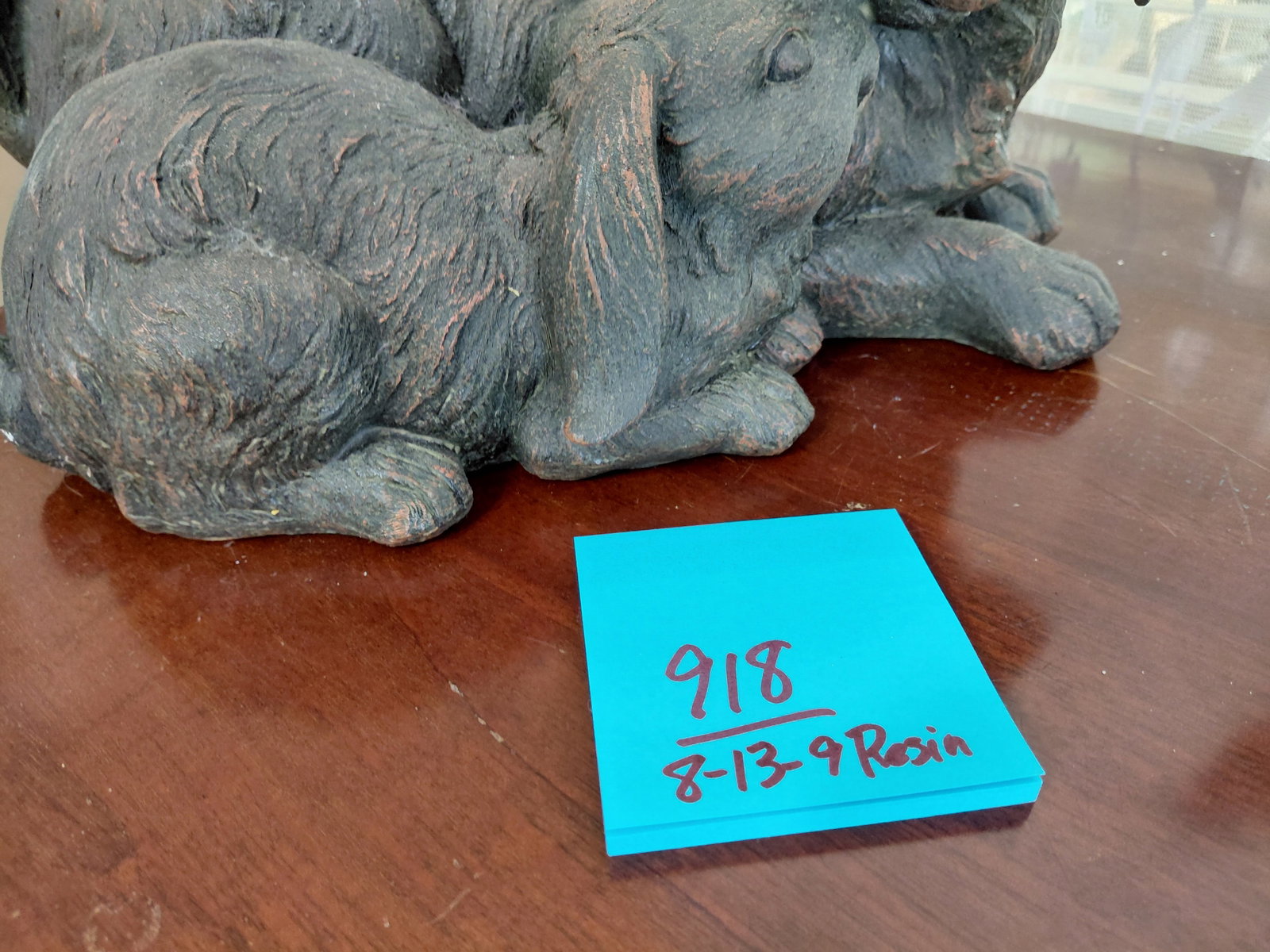 Dog & Bunny Rabbit Resin Statue - 2