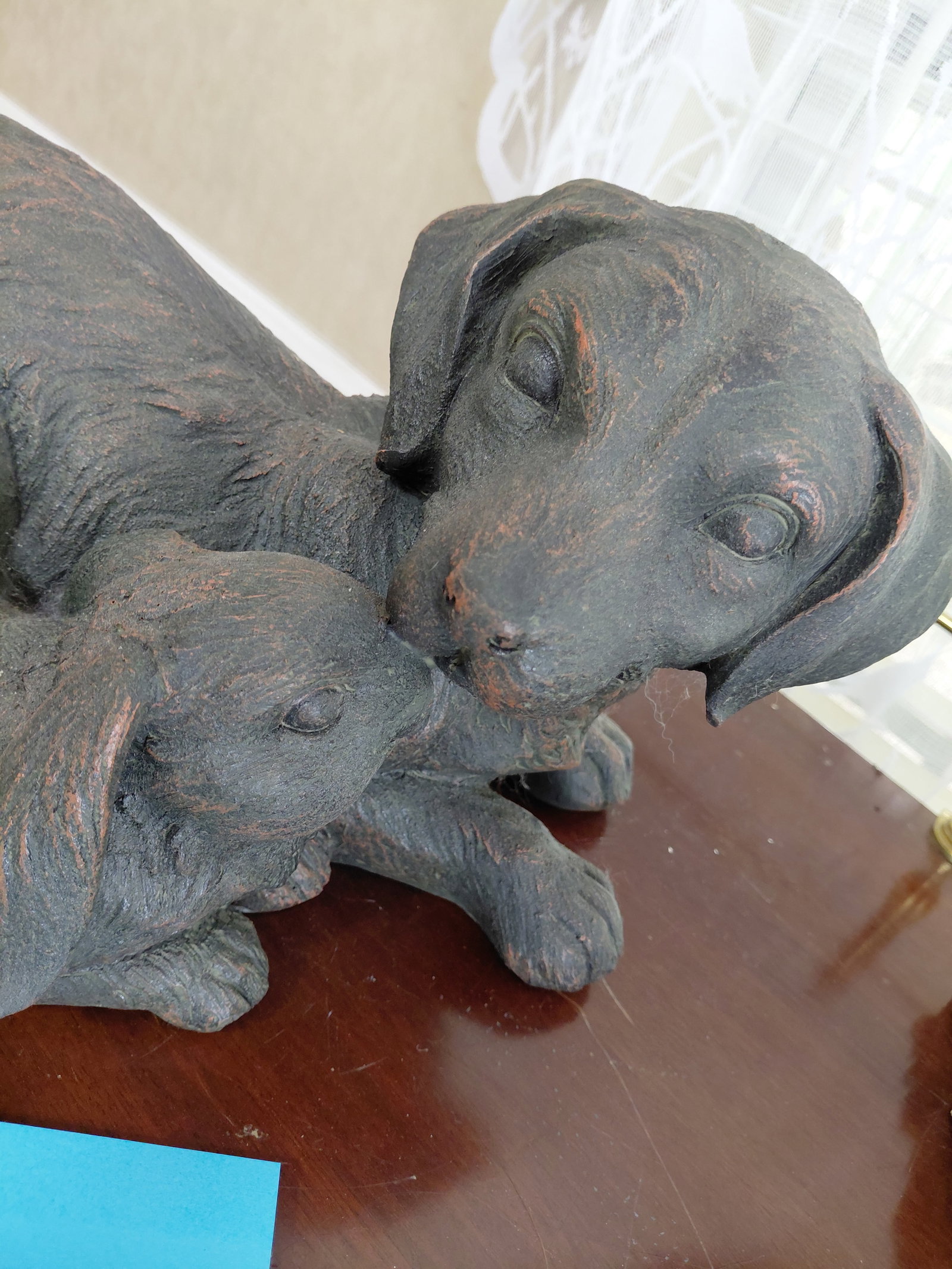 Dog & Bunny Rabbit Resin Statue - 3