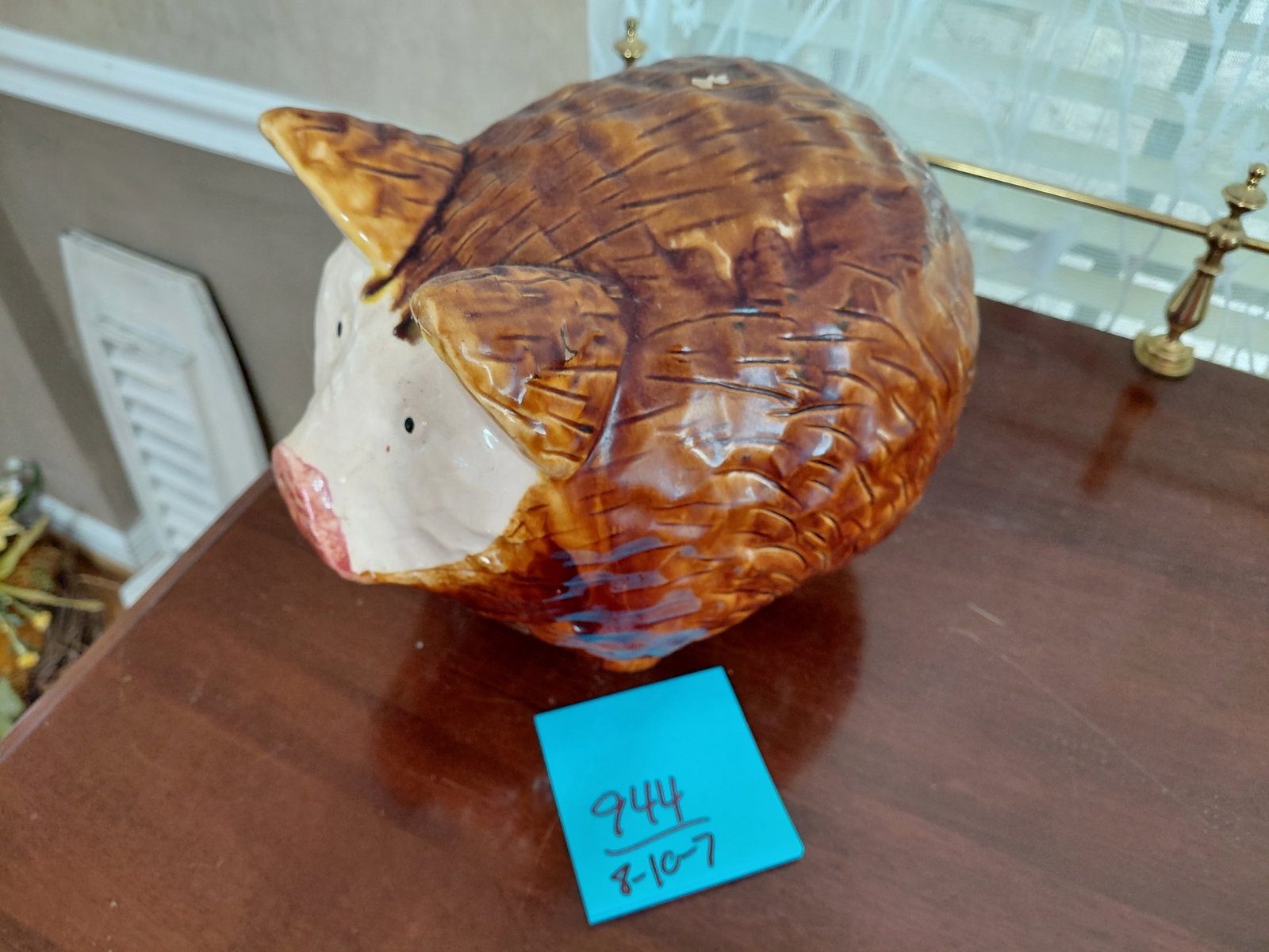 Large Pottery Pig Statue - 2