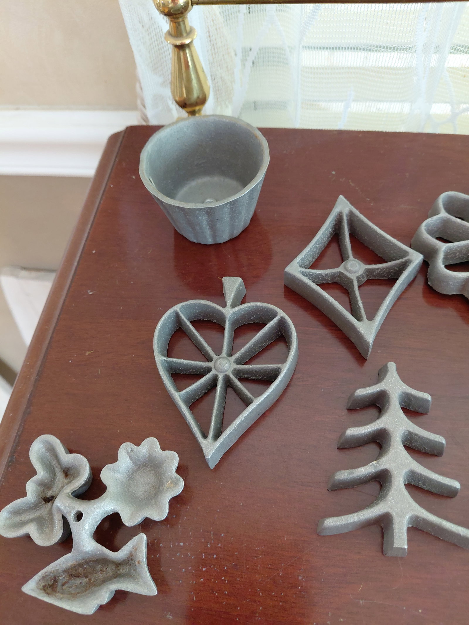 Large Lot of Metal Cookie Cutters / Cast Aluminum - 2
