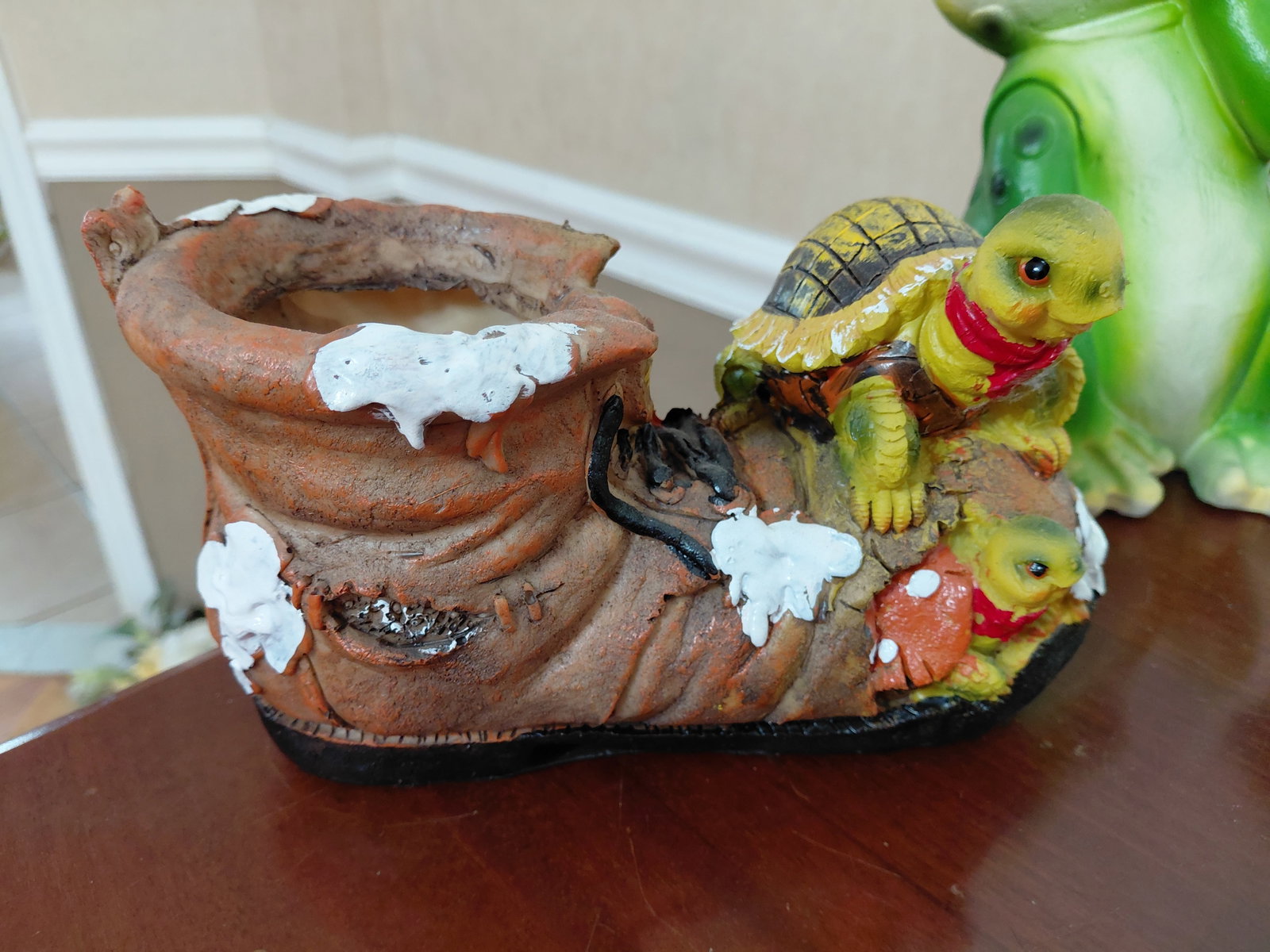 Mixed Lot of Frof & Turtle Statues / Resin / Solar Tested and working - 4