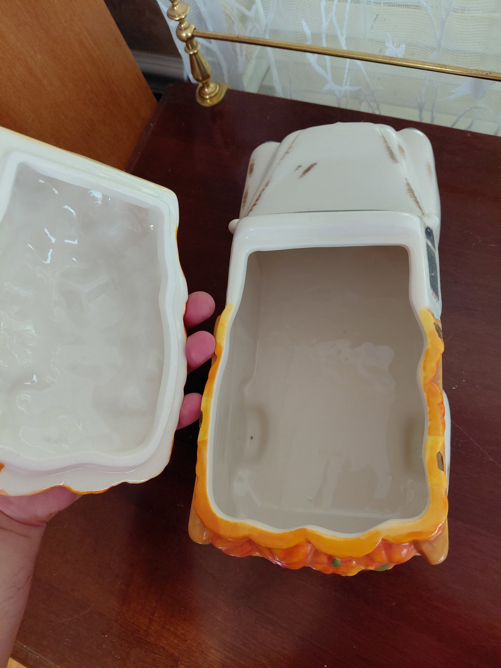Farm Fresh Pumpkins Delivery Truck Ceramic Cookie Jar - 6