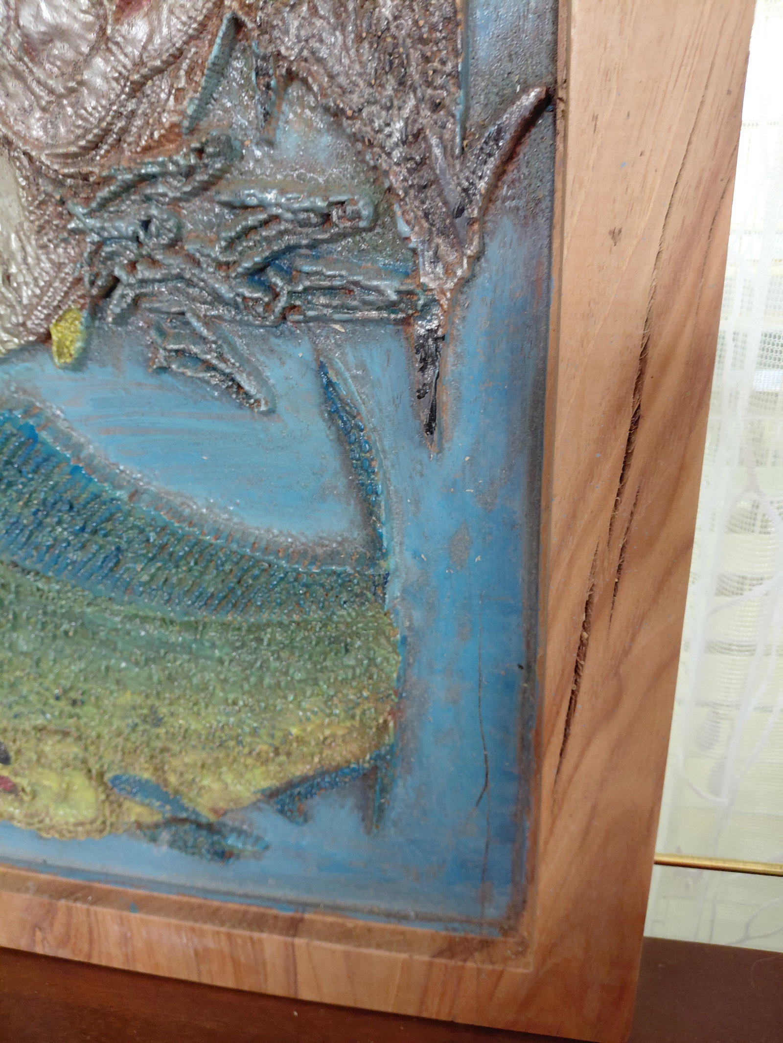 Large Heavy Artist Carved Wood / Fish by artist Richard Walker in Mobile AL - 7