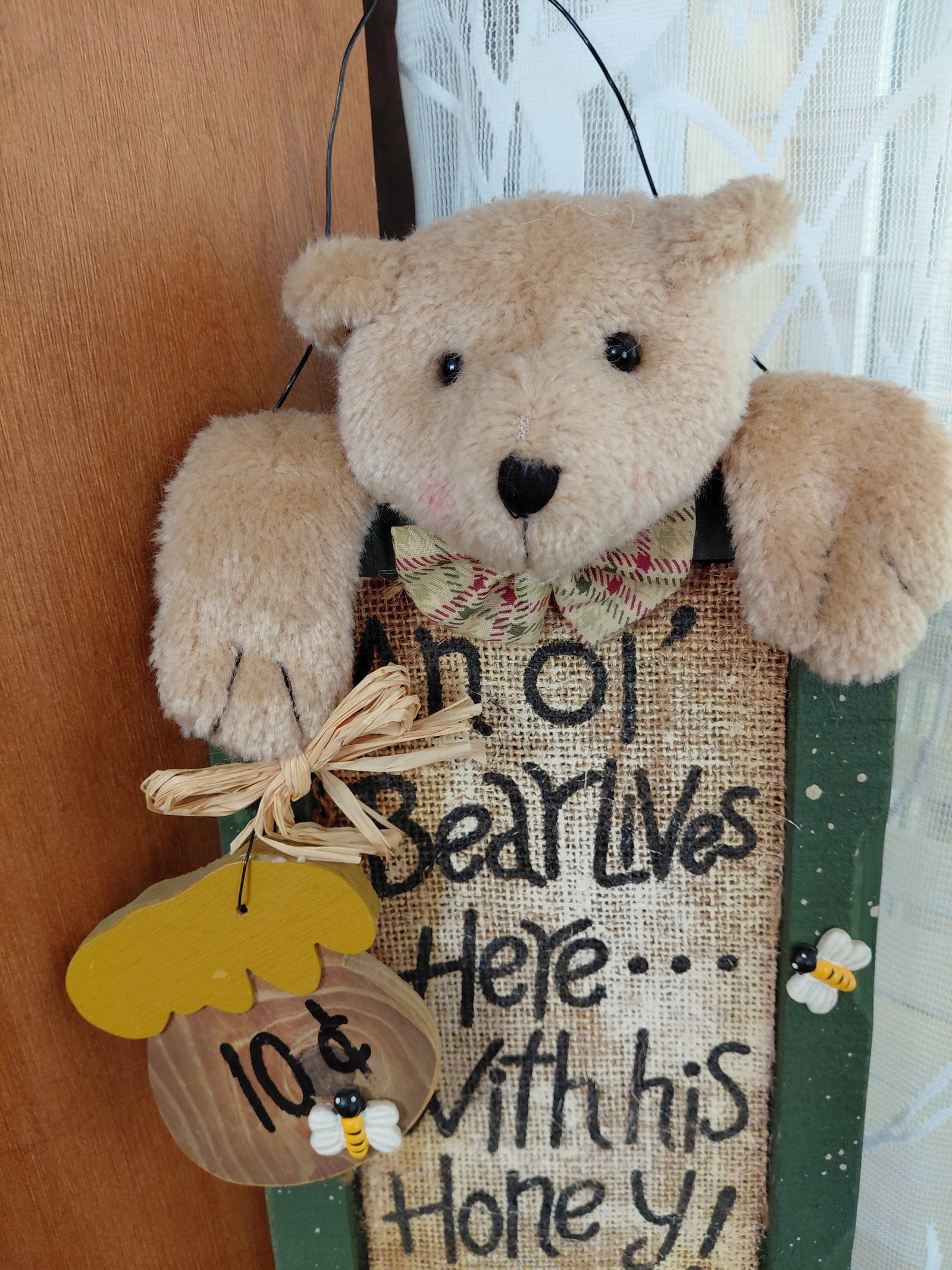 Bear With Homey Wood Artwork - 3