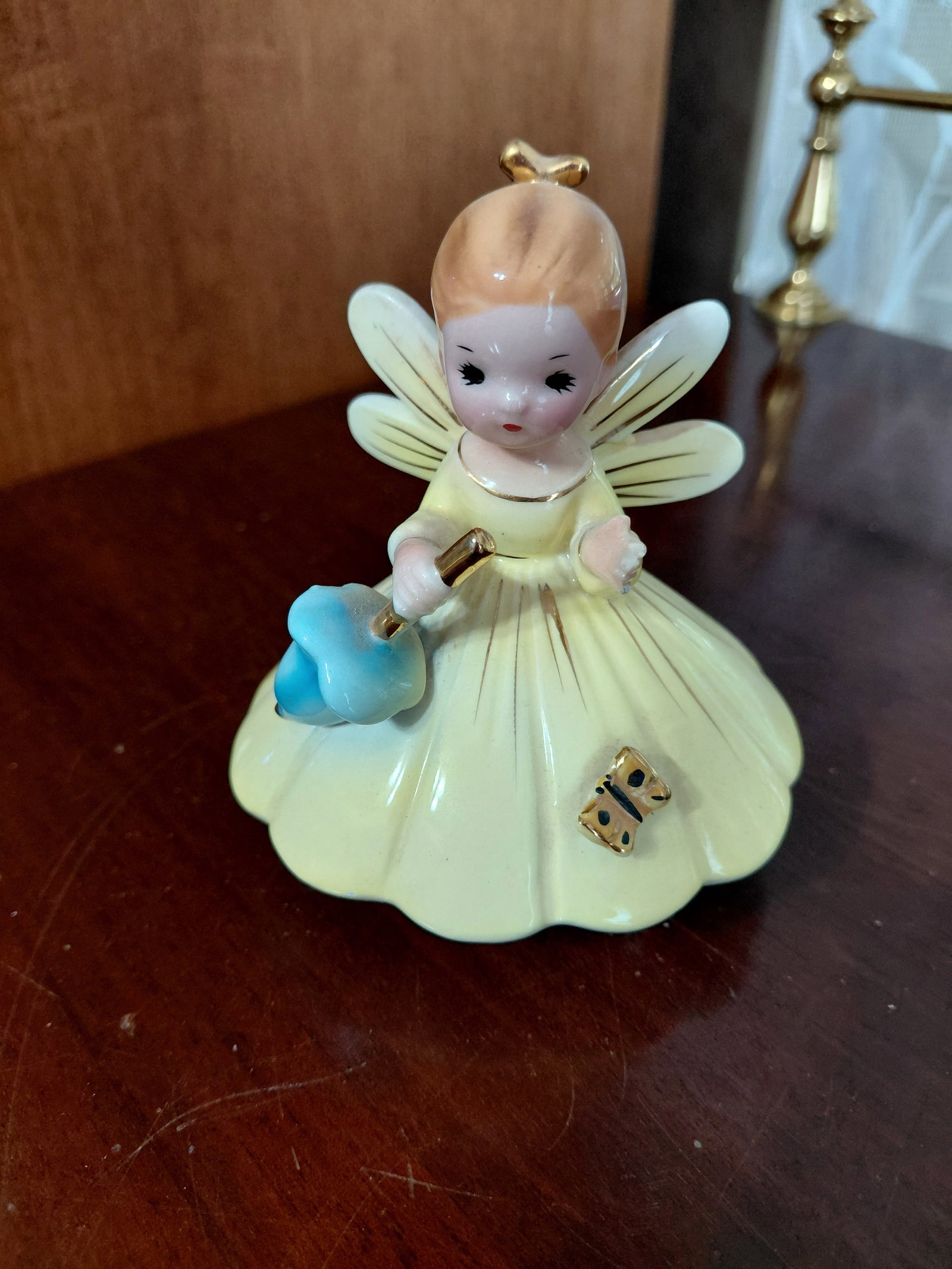 Vintage Yellow Dressed Girl Porcelain Figurine by Josef Originals (1 of 5)