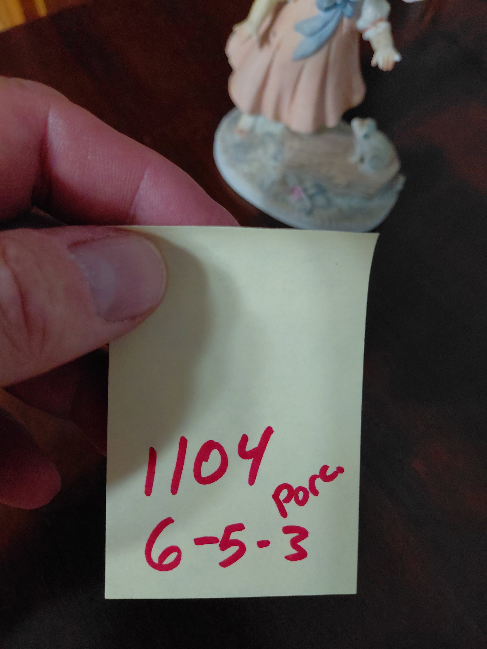 Lefton Porcelain Figurine / Girl with Frog - 2