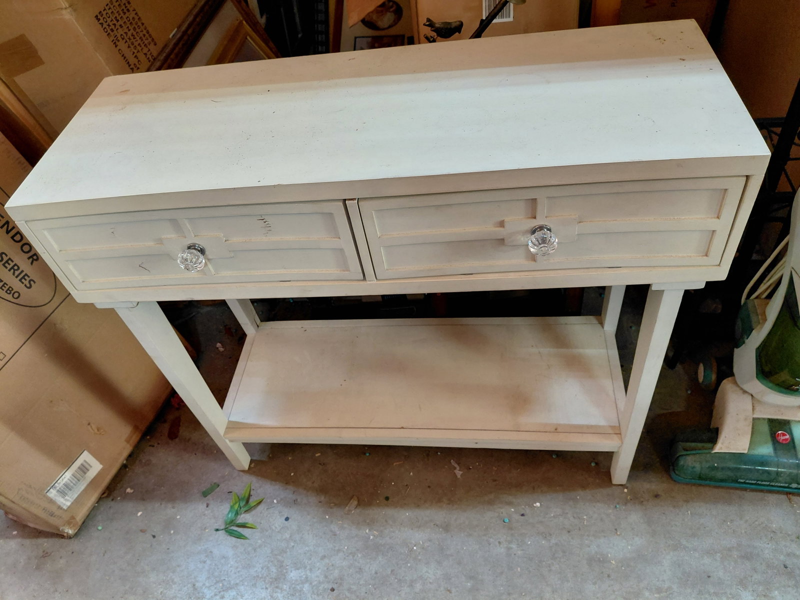 Contemporary Entry Table with Drawers / Condition issue as seen - 2