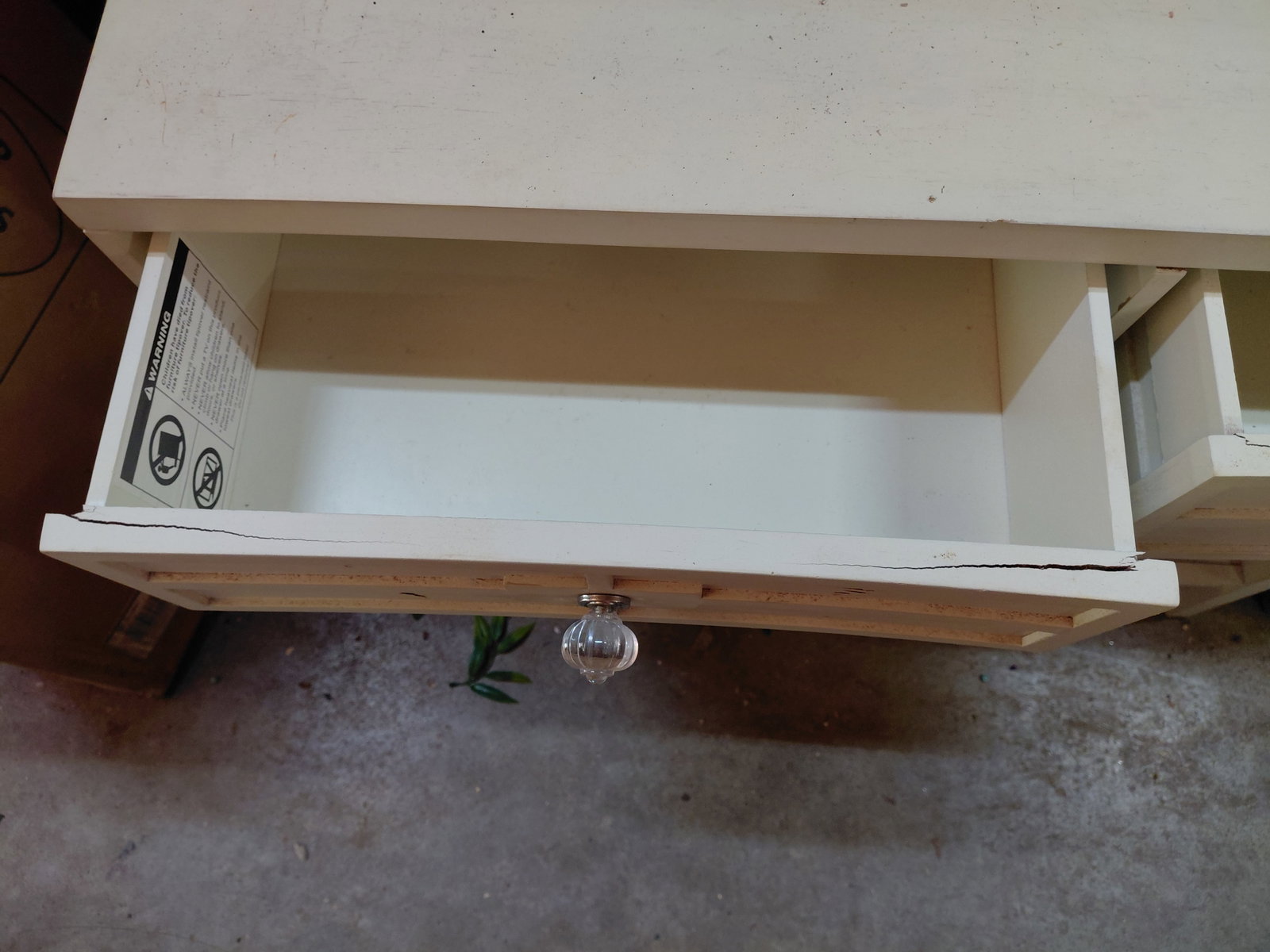 Contemporary Entry Table with Drawers / Condition issue as seen - 5