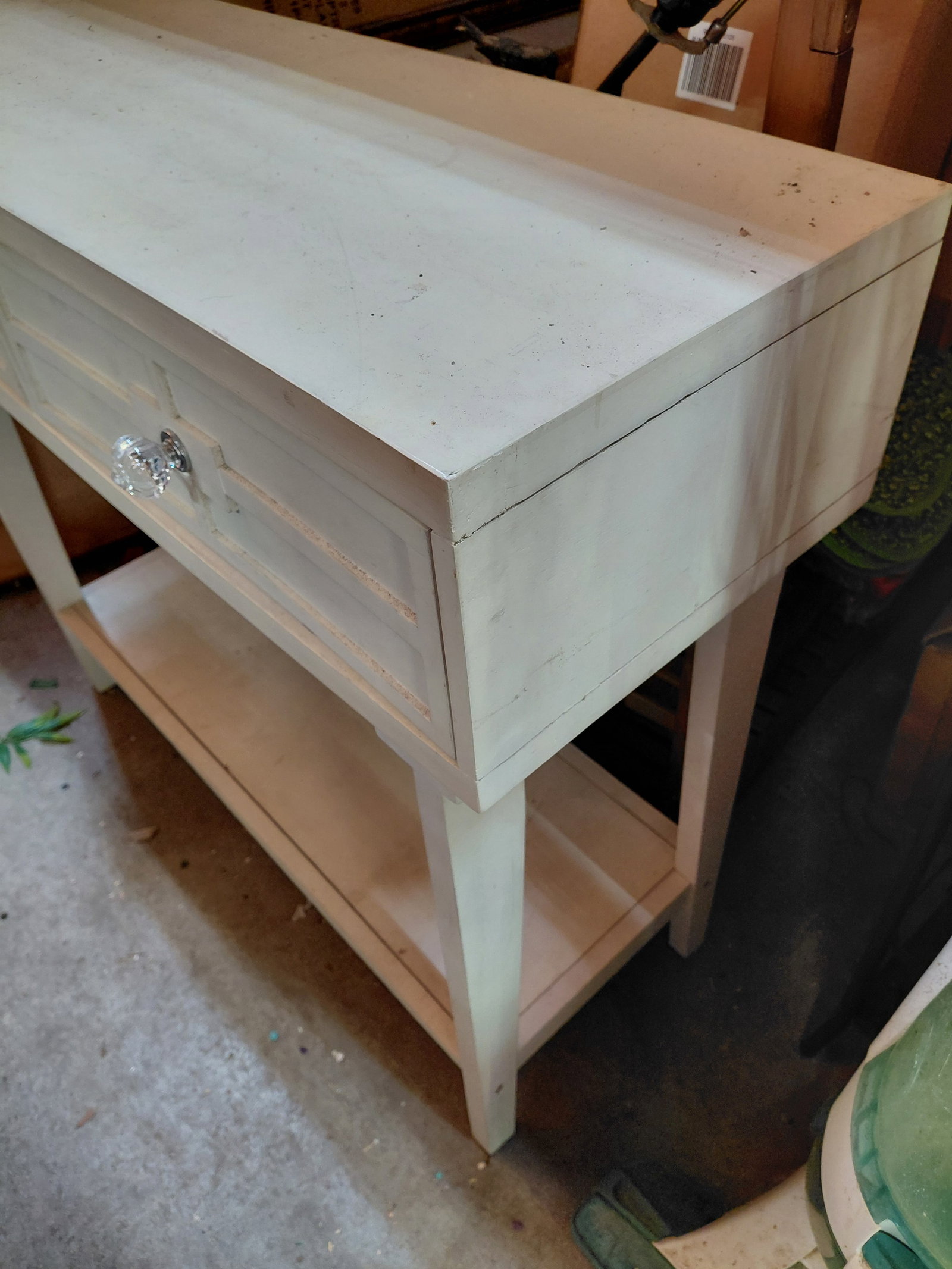 Contemporary Entry Table with Drawers / Condition issue as seen - 6