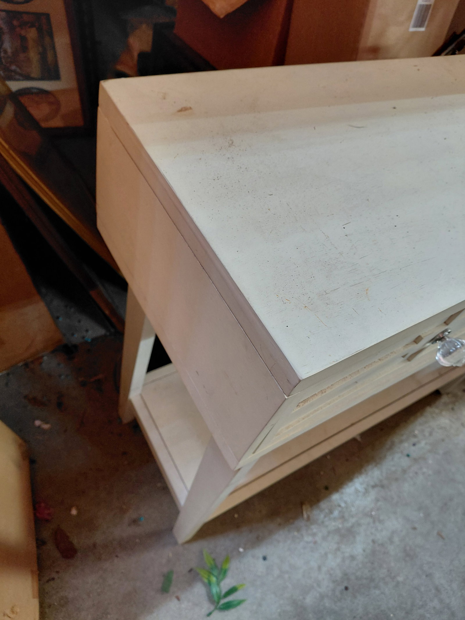 Contemporary Entry Table with Drawers / Condition issue as seen - 8