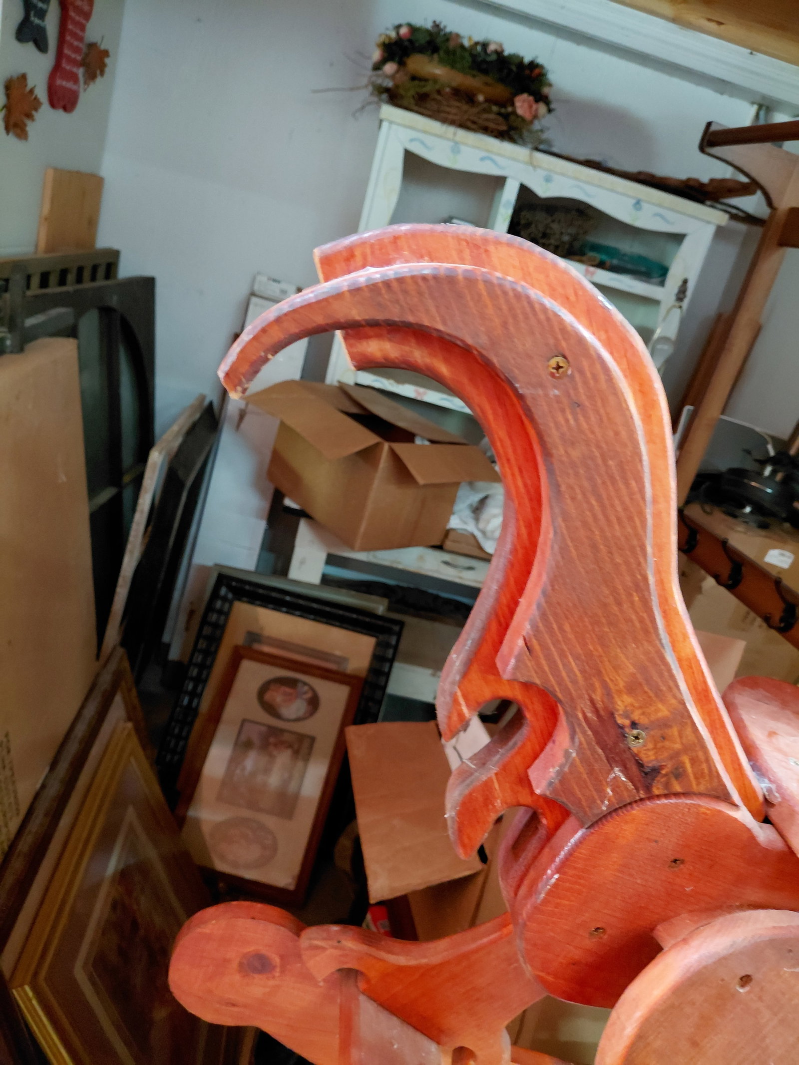 Custom Wood Dragon Rocking Horse / Needs a good cleaning as seen - 7