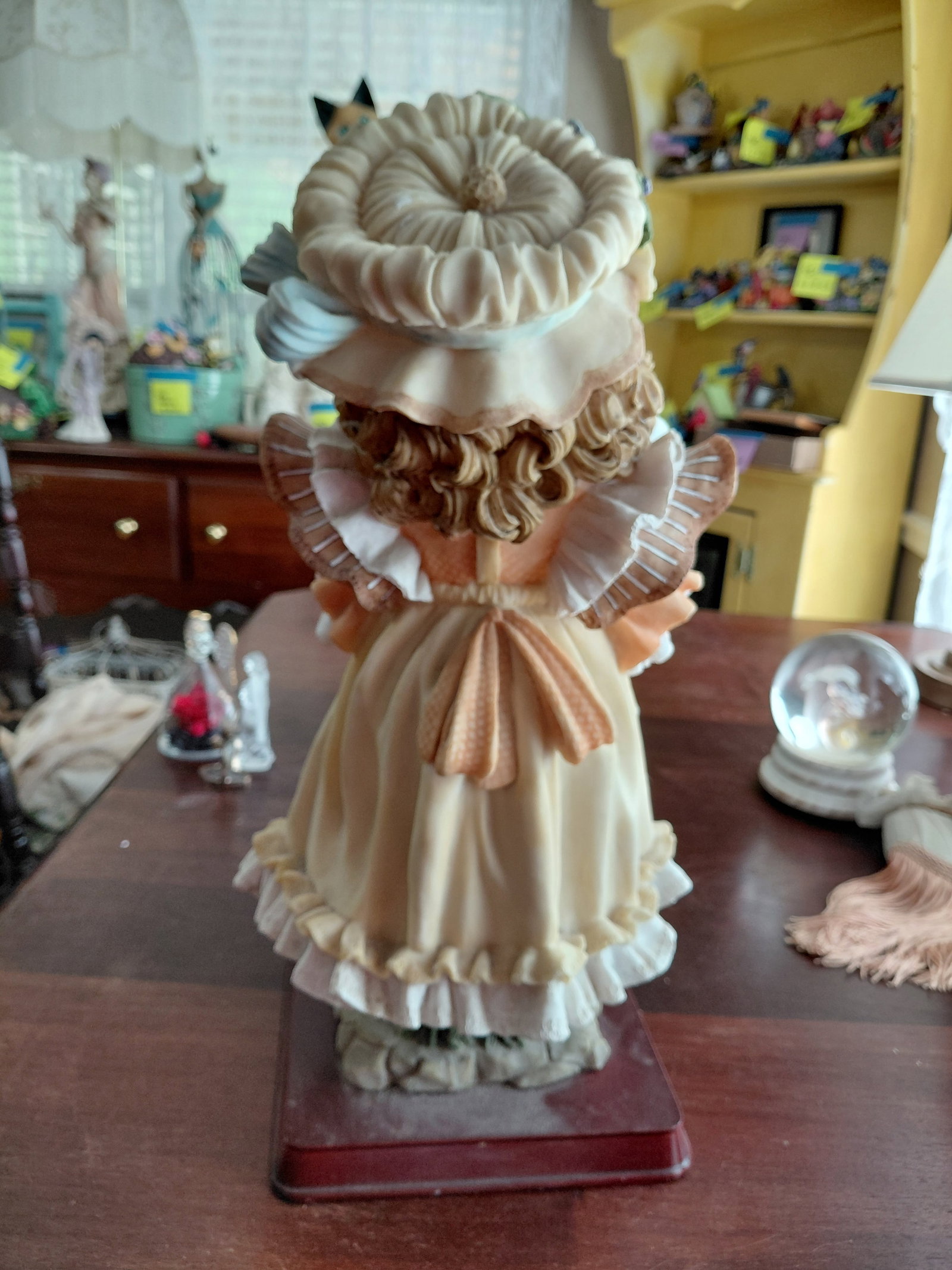 Large Resin Statue Girl with Doll - 5