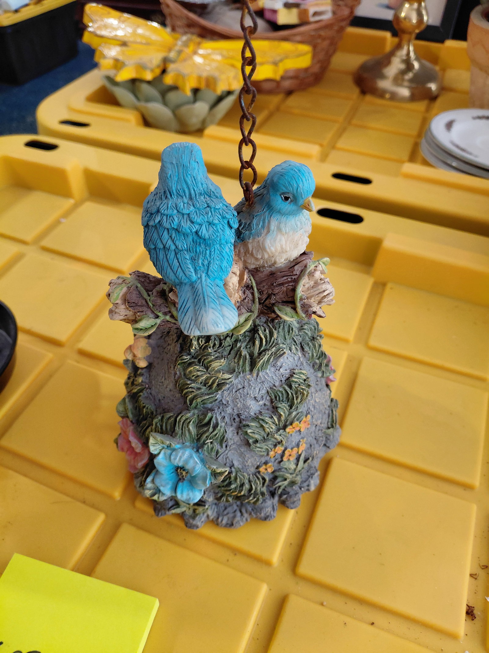 Metal Bird Feeder and Resin Bird House / As seen - 6