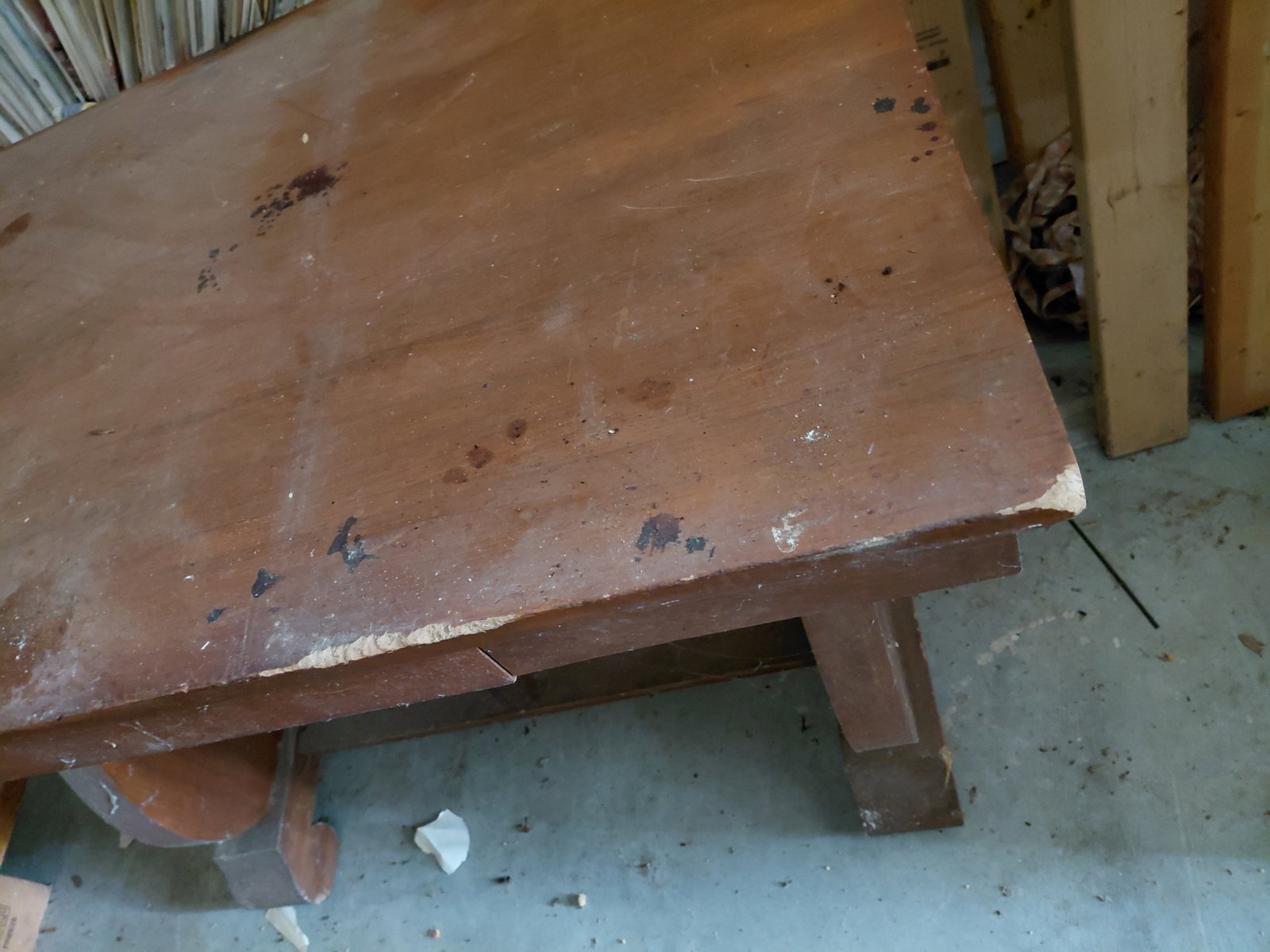 Vintage Library Table / some wear needs good cleaning or refinishsing - 4