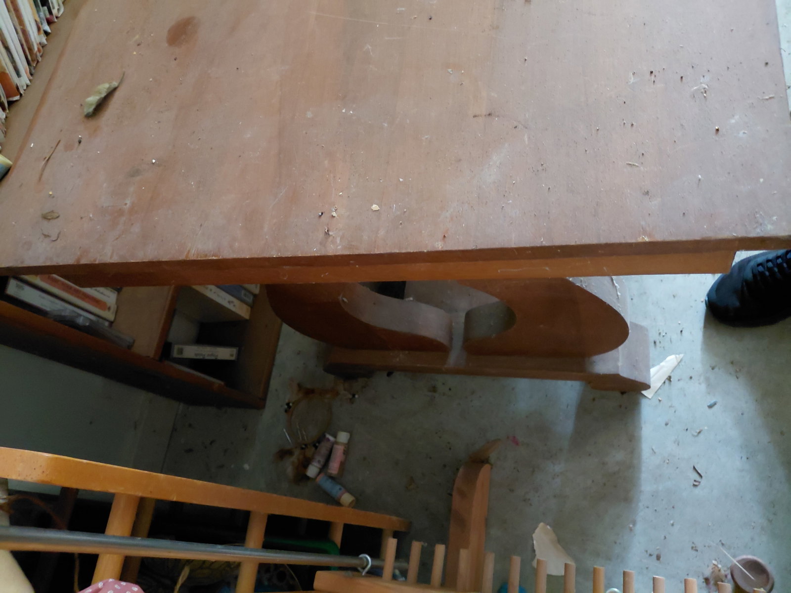 Vintage Library Table / some wear needs good cleaning or refinishsing - 6