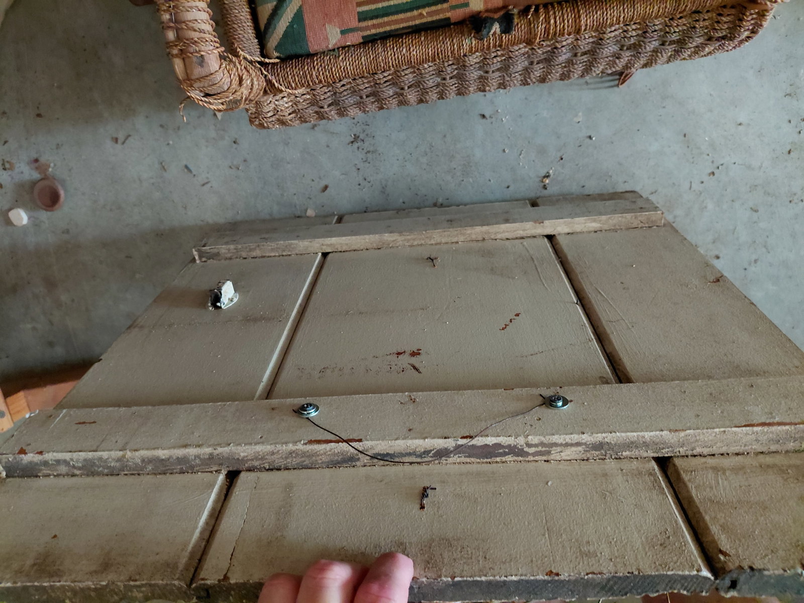 Repurposed Wood Door / Country Farnhouse Garden sign coat rack - 6