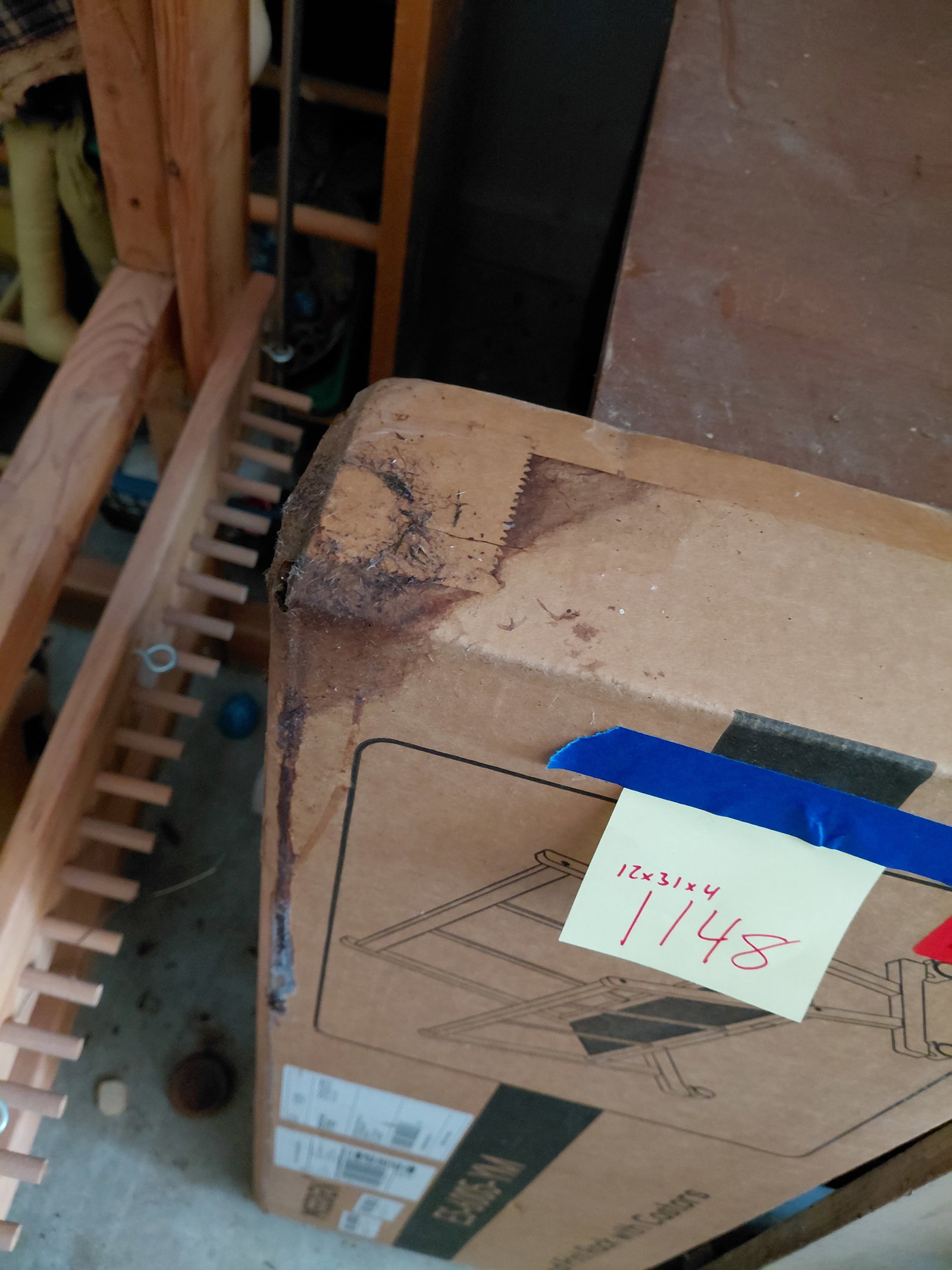 NEW in Box Meeden Wood Print Rack with Castors / see lot 1149 for fully assembled one - 6