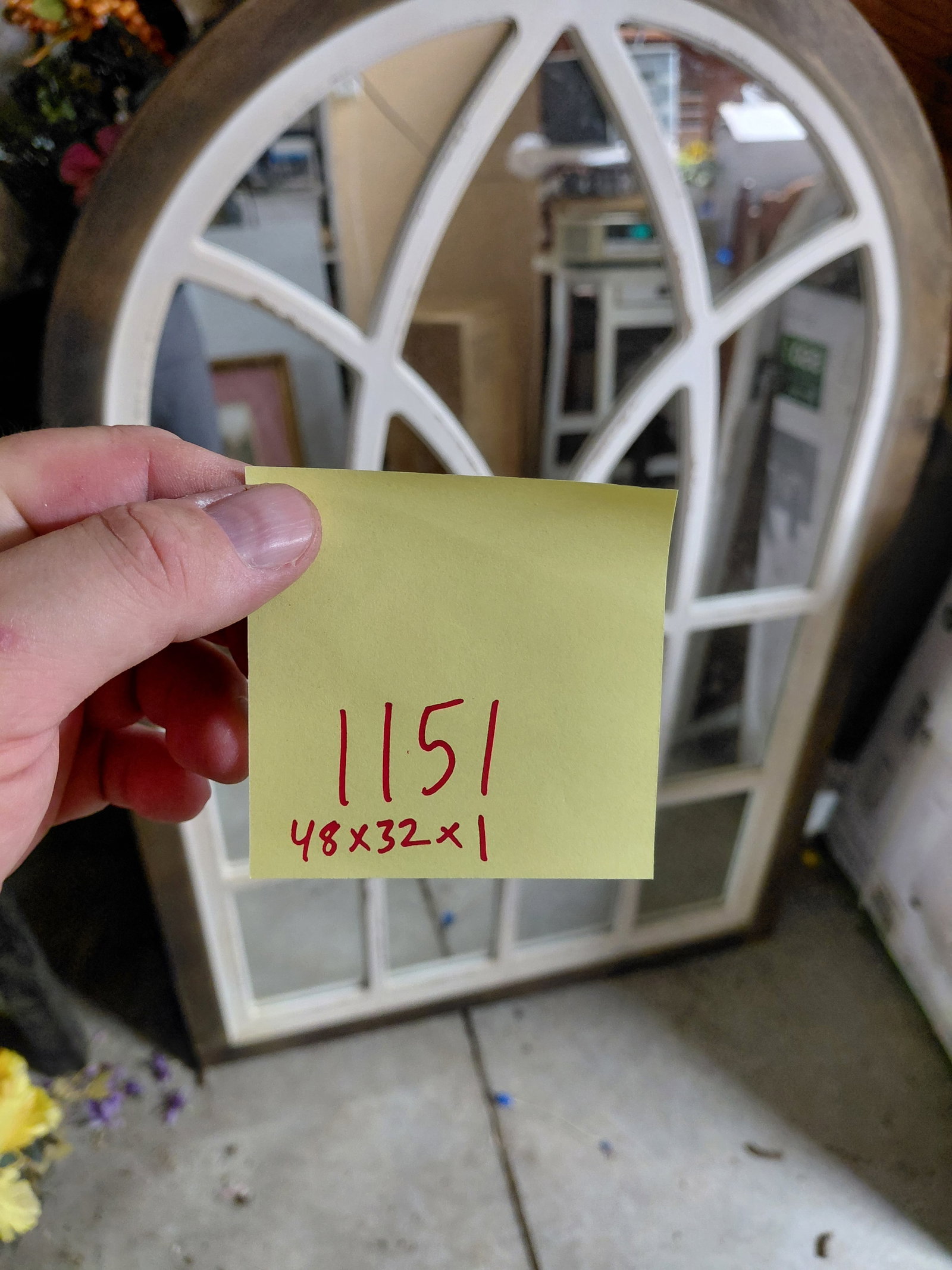 Large Country Farmhouse Arched Mirror - 2