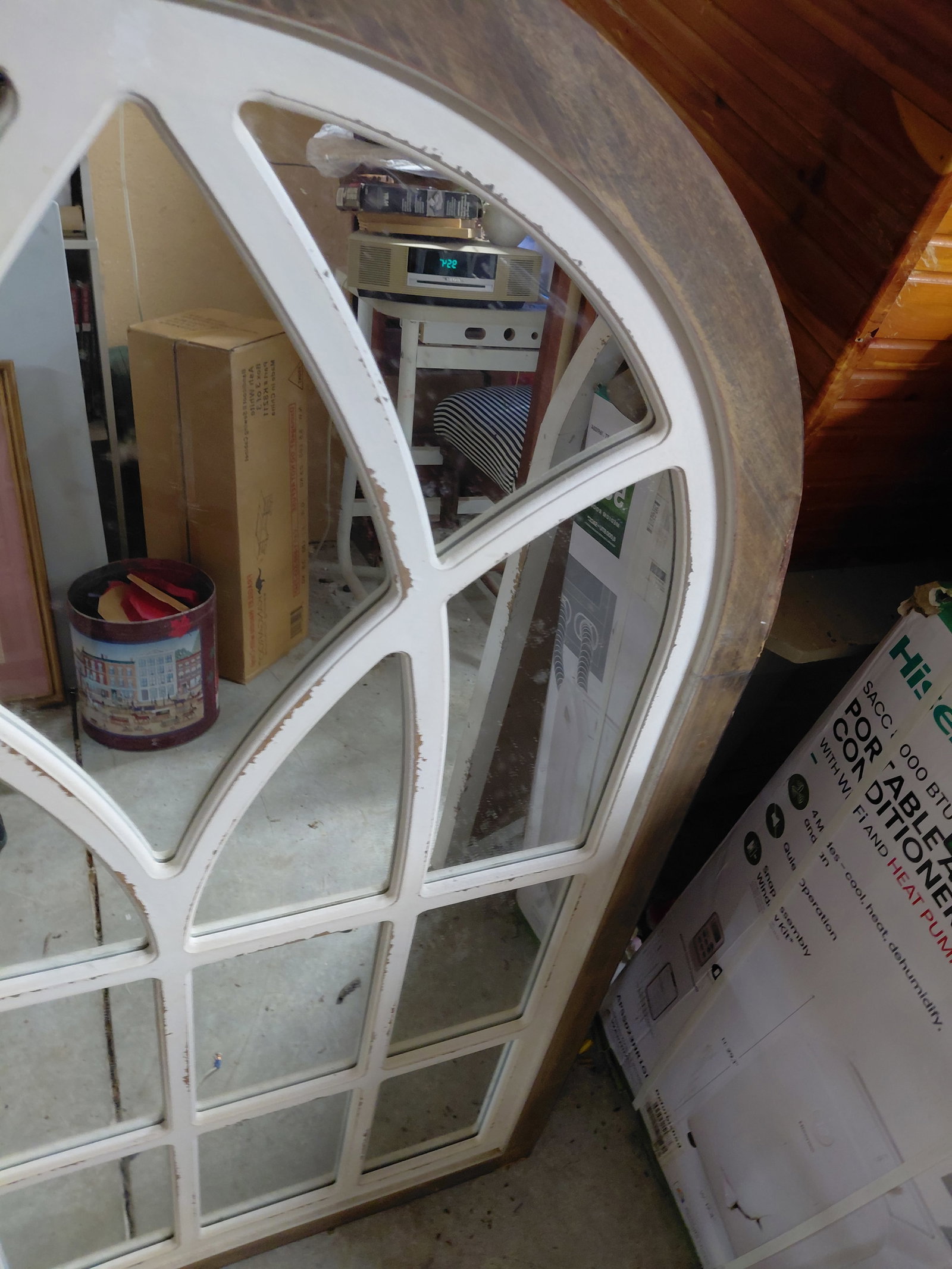 Large Country Farmhouse Arched Mirror - 4