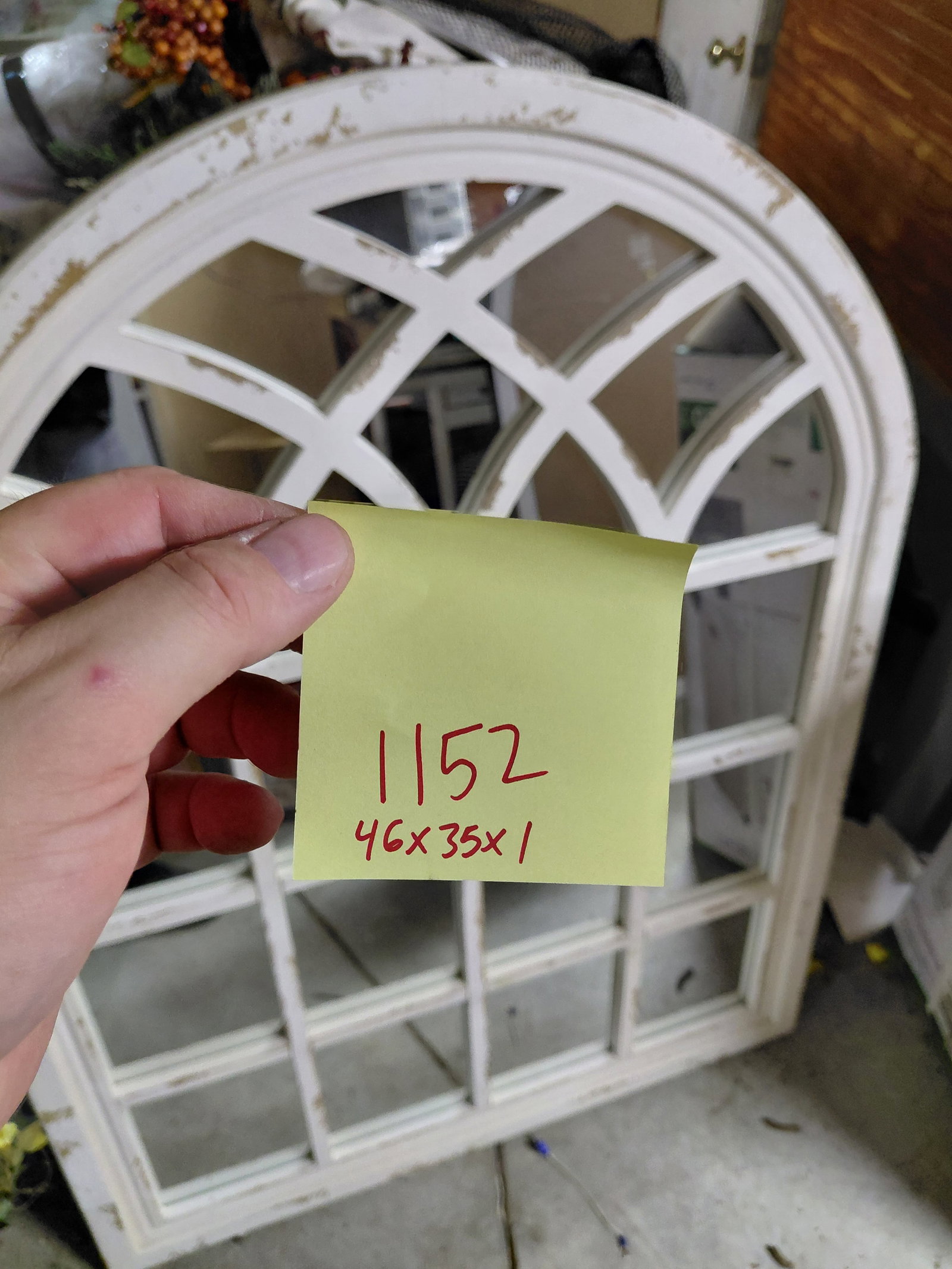 Large Country Farmhouse Arched Mirror - 2