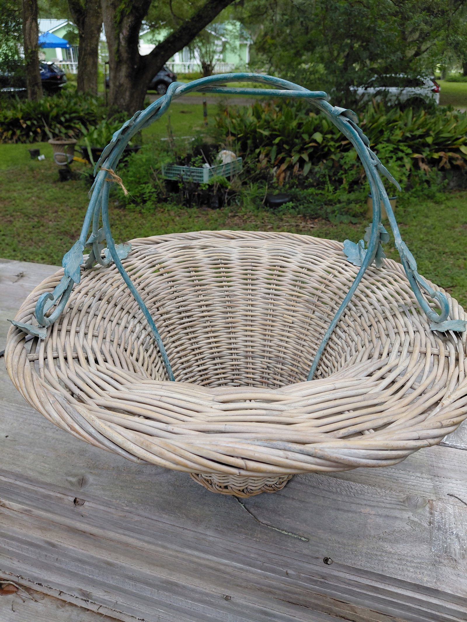 Unique Wicker and Iron Basket - 4
