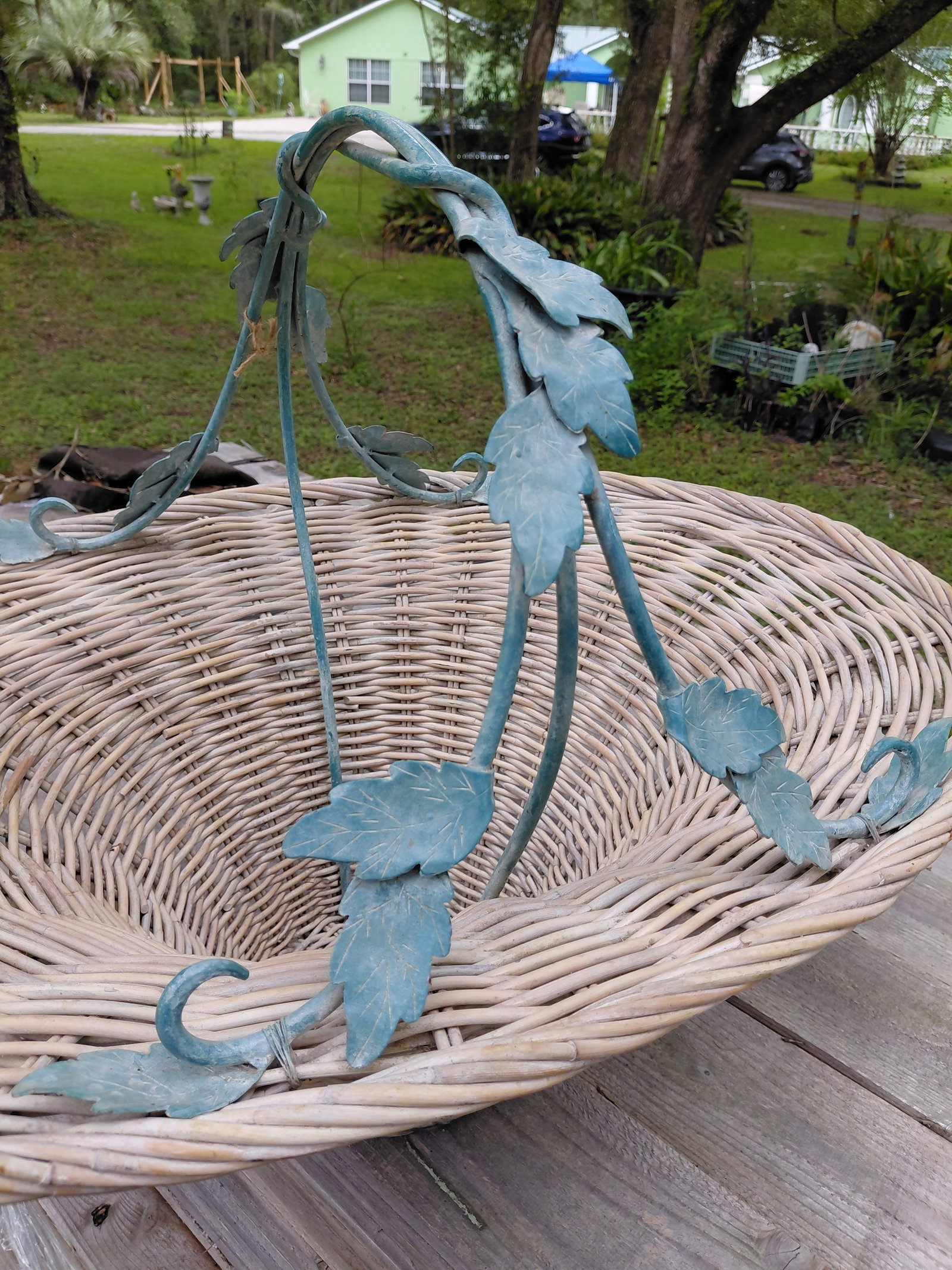 Unique Wicker and Iron Basket - 5