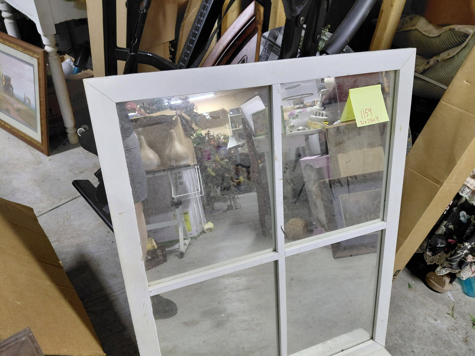 Country Farmhouse Wall Mirror with Shelf - 4