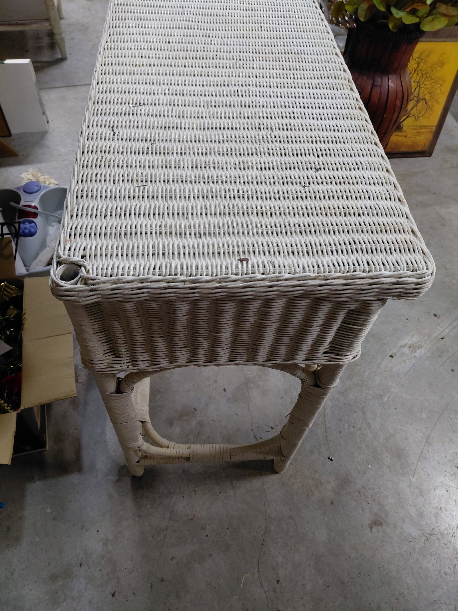 Vintage Wicker Vanity - 5