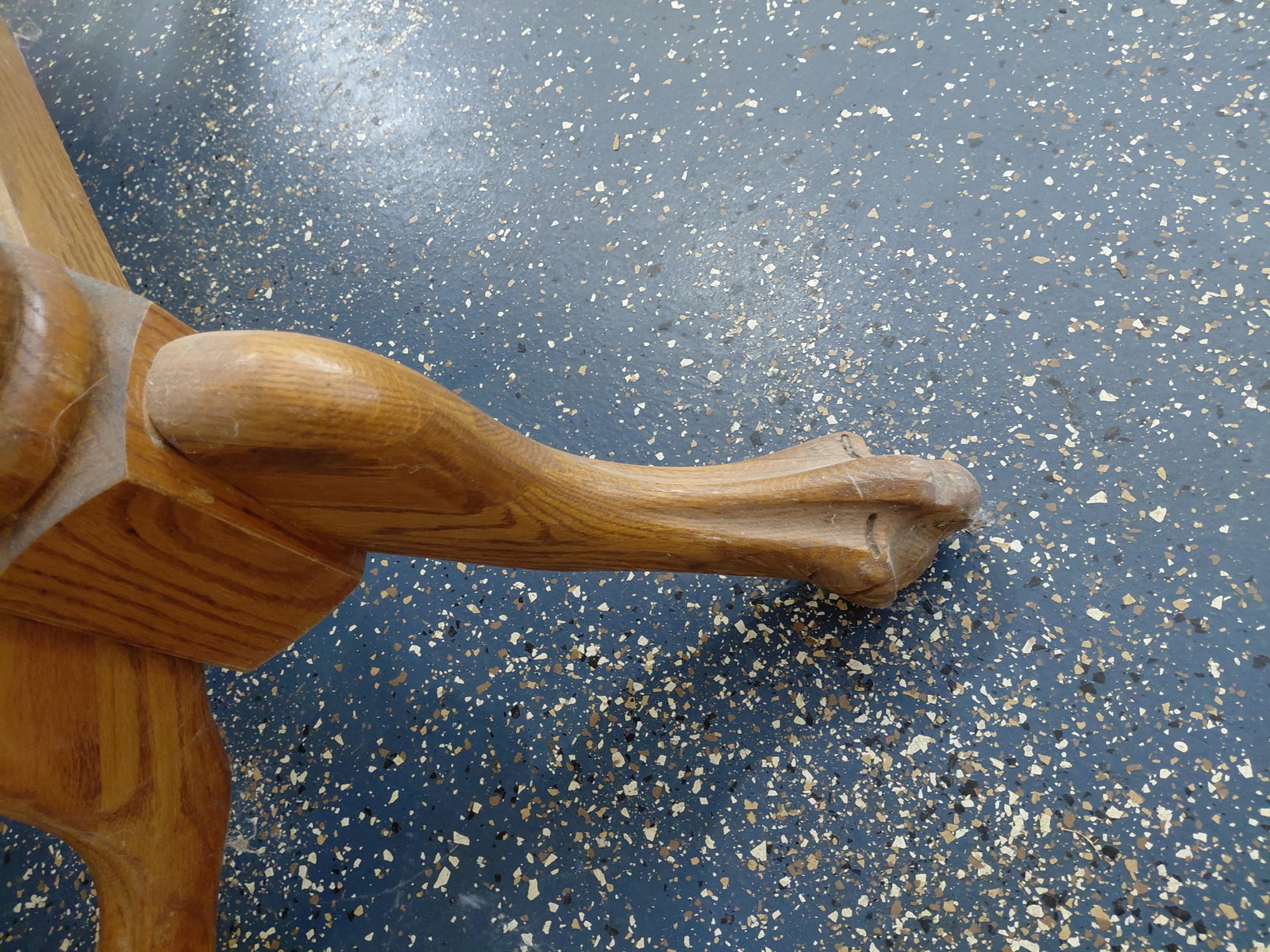 Oak Claw Footed Oval Table - 4