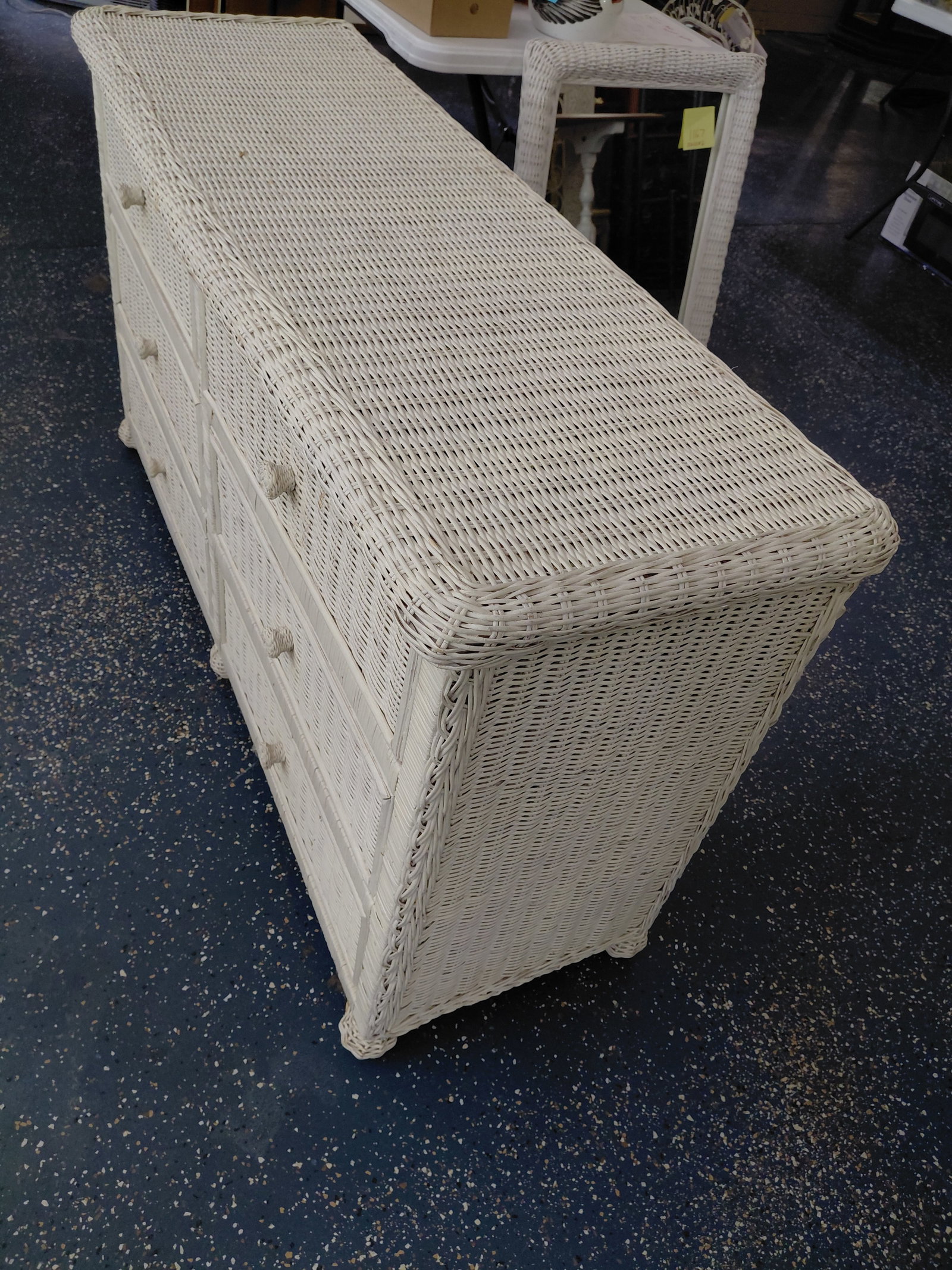 Vintage Wicker 6 Drawer Dresser - 3