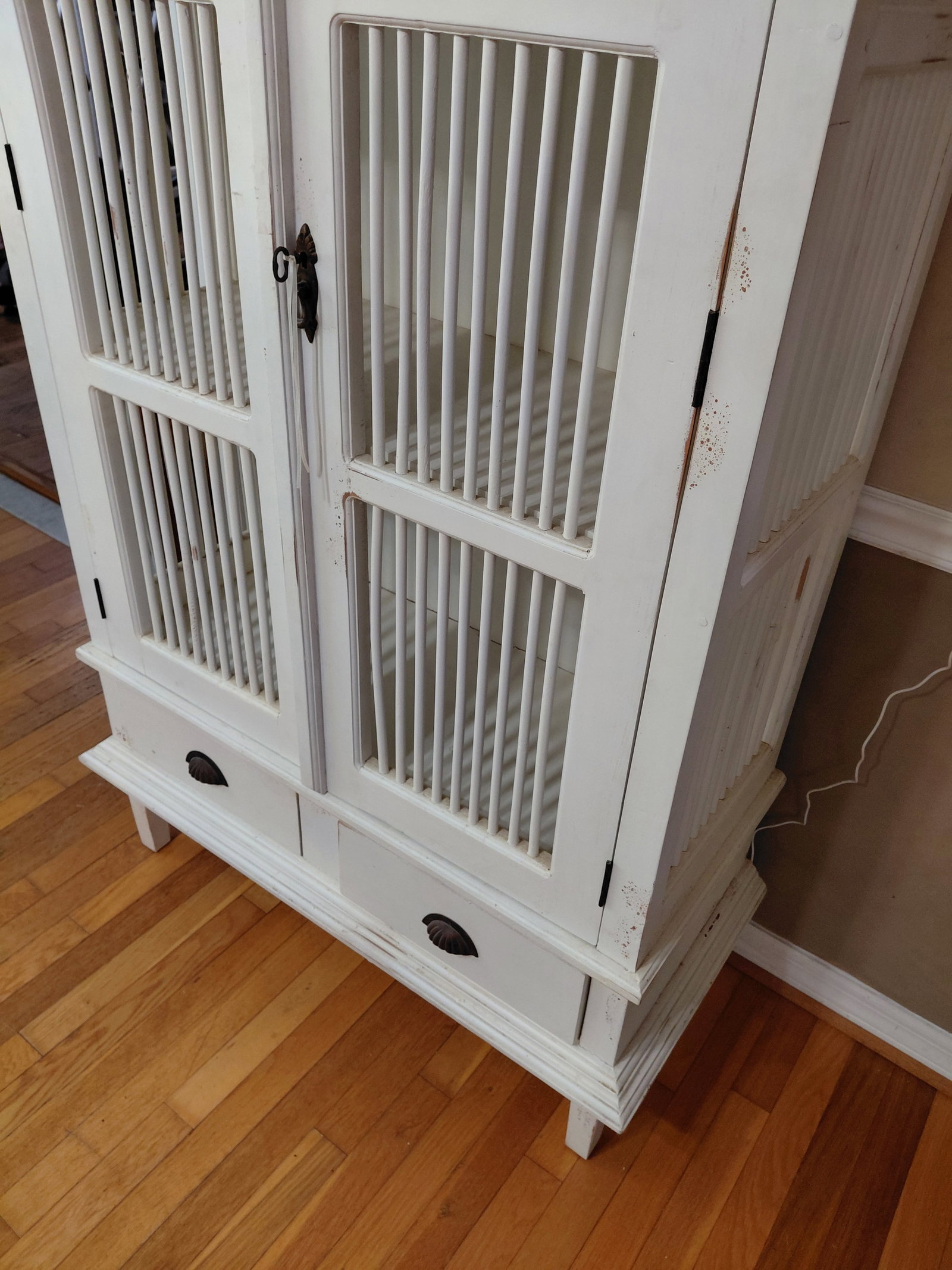 Country Farmhouse Tall 2 Door Cabinet - 4