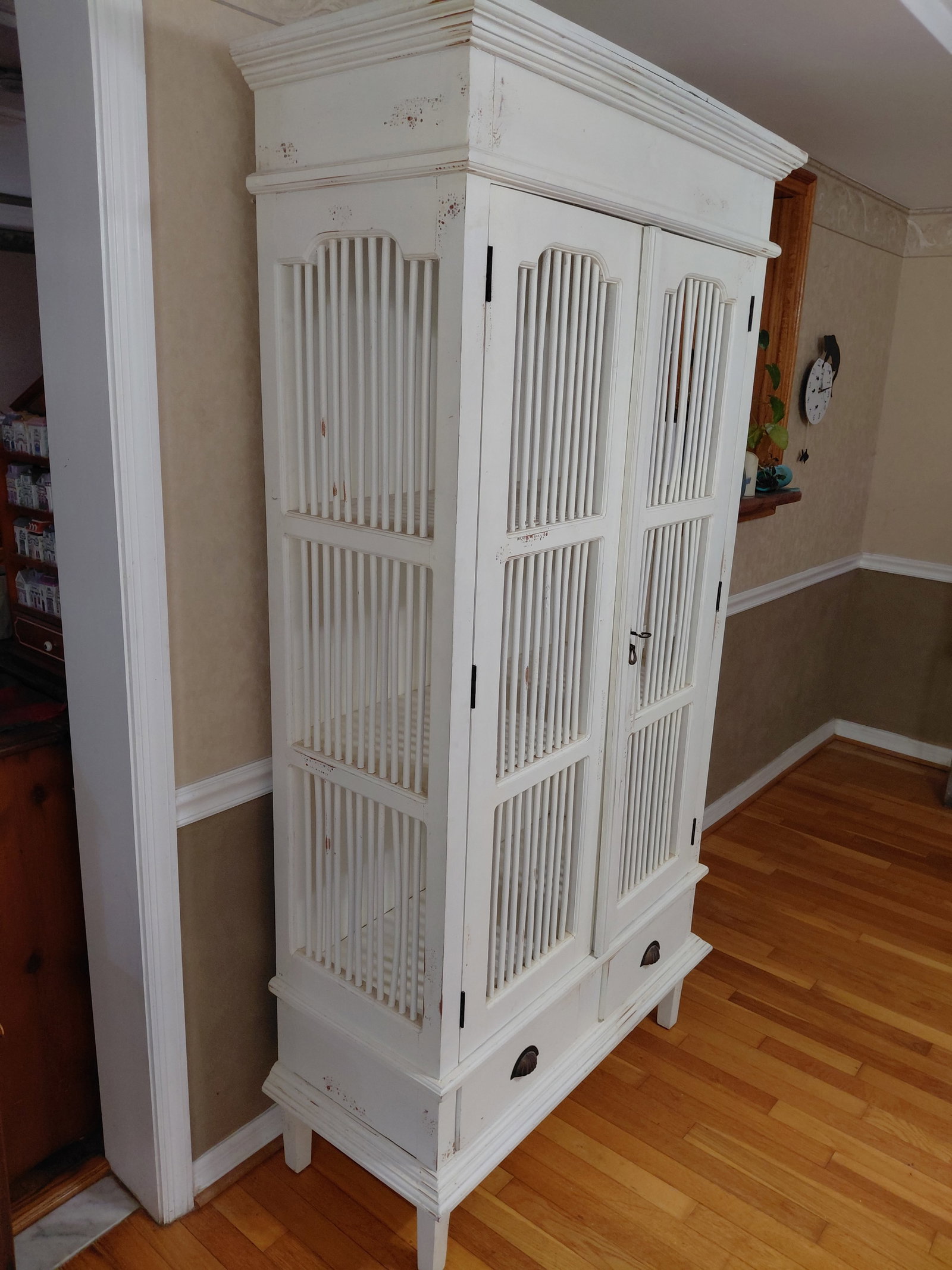 Country Farmhouse Tall 2 Door Cabinet - 9