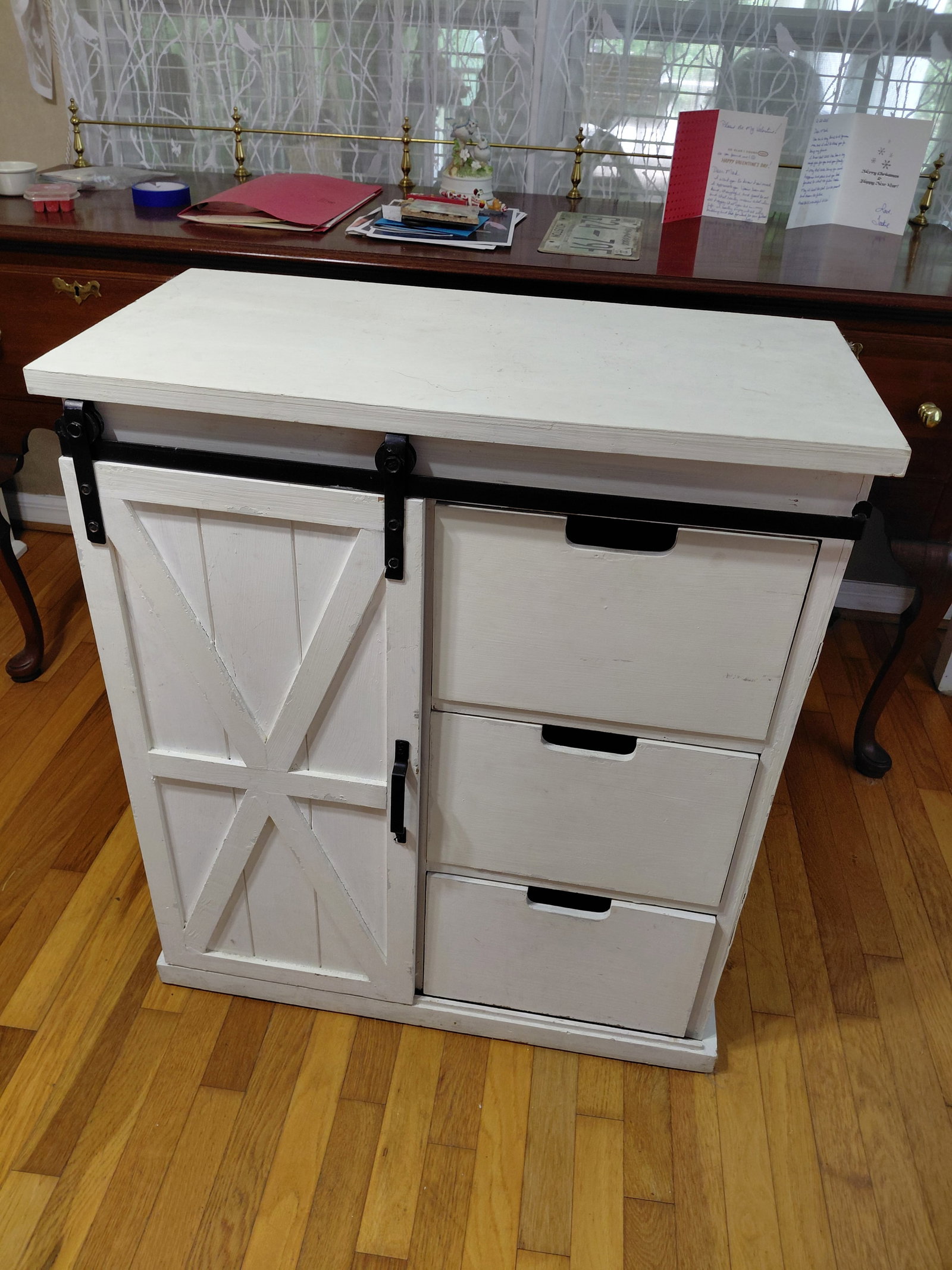 Country Farmhouse Cabinet with Barn Door (1 of 7)