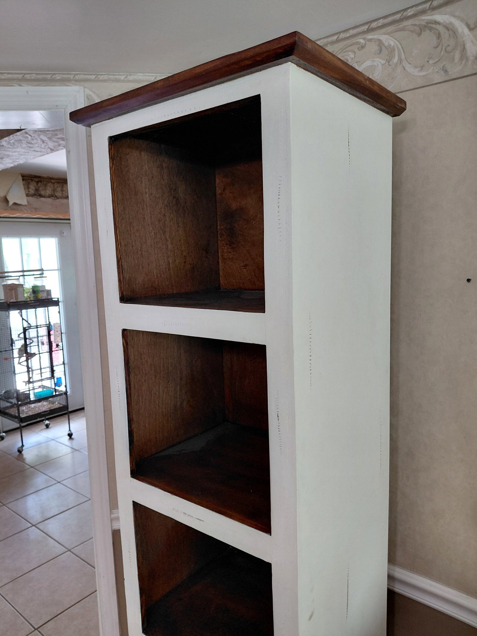 Tall Country Farmhouse Bookshelf Cabinet - 3